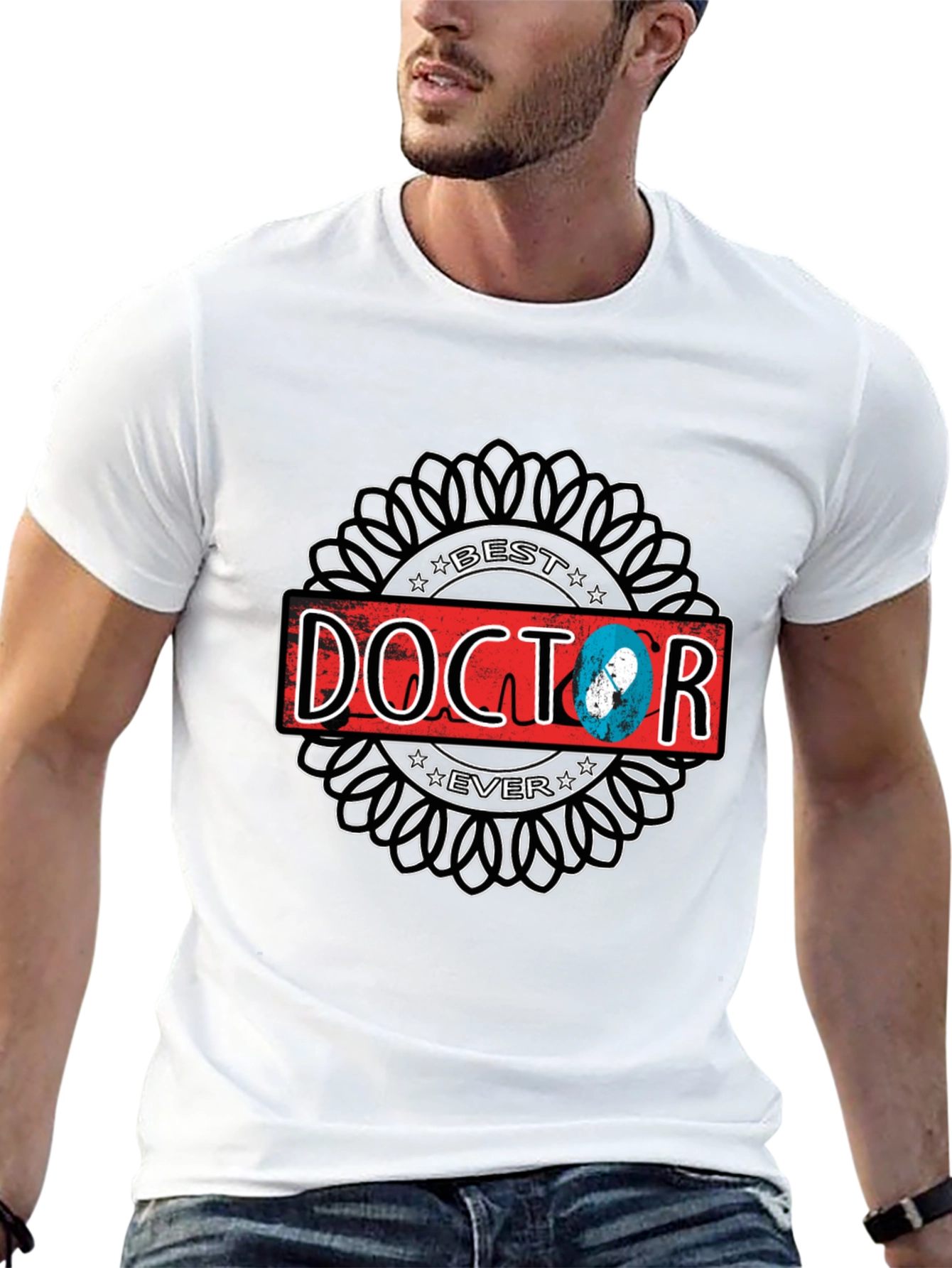 Best Doctor Ever Graphic T-Shirt - Black