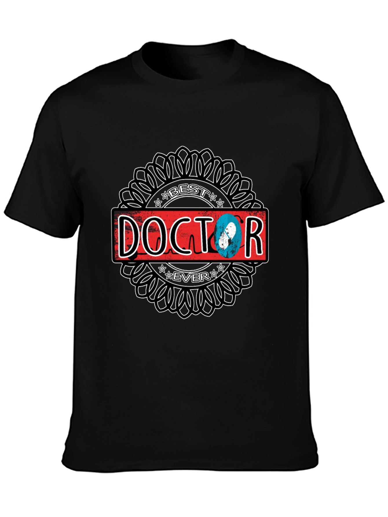 Best Doctor Ever Graphic T-Shirt - Black