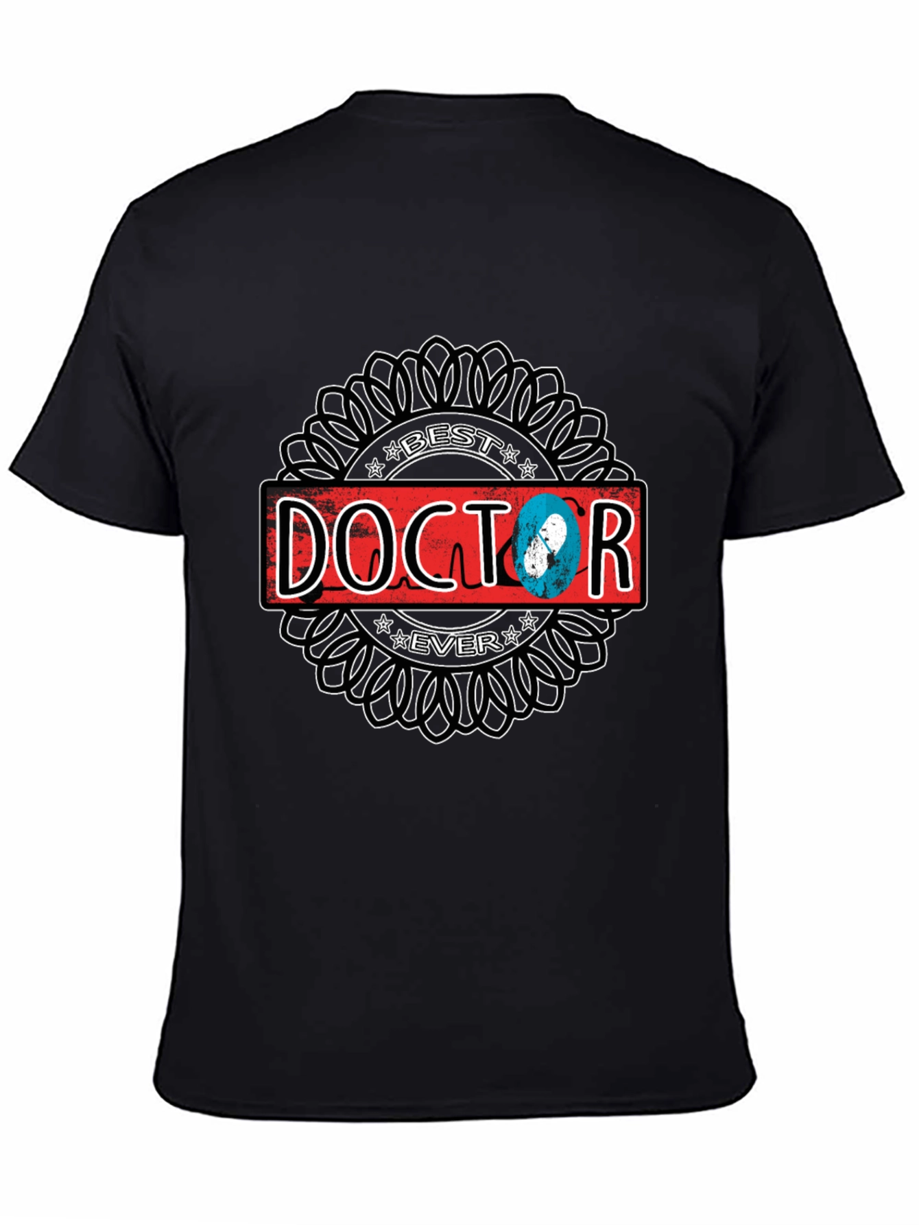 Best Doctor Ever Graphic T-Shirt - Black
