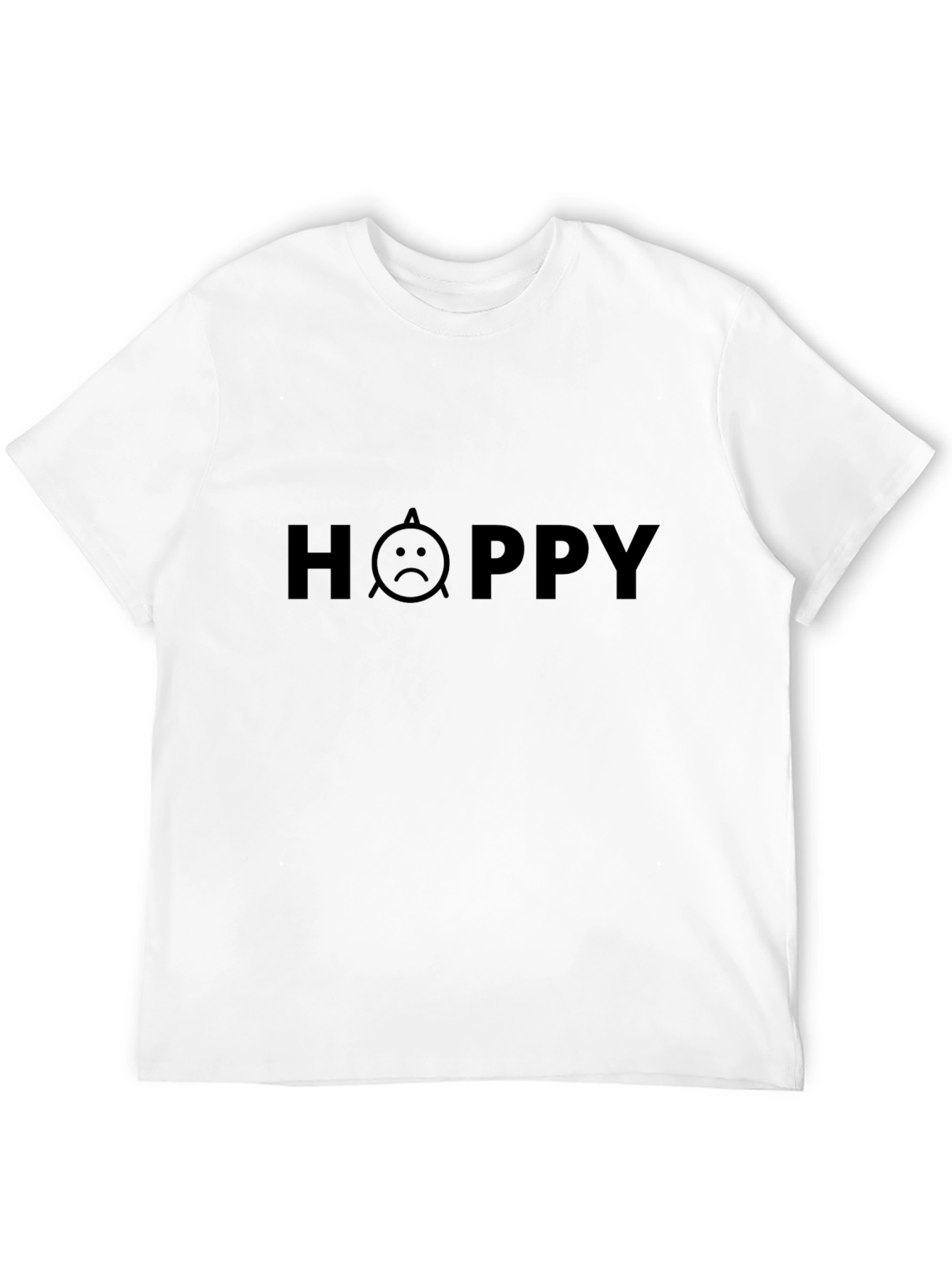 Hoppy Sad Face Graphic Tee - Mens Black T-Shirt