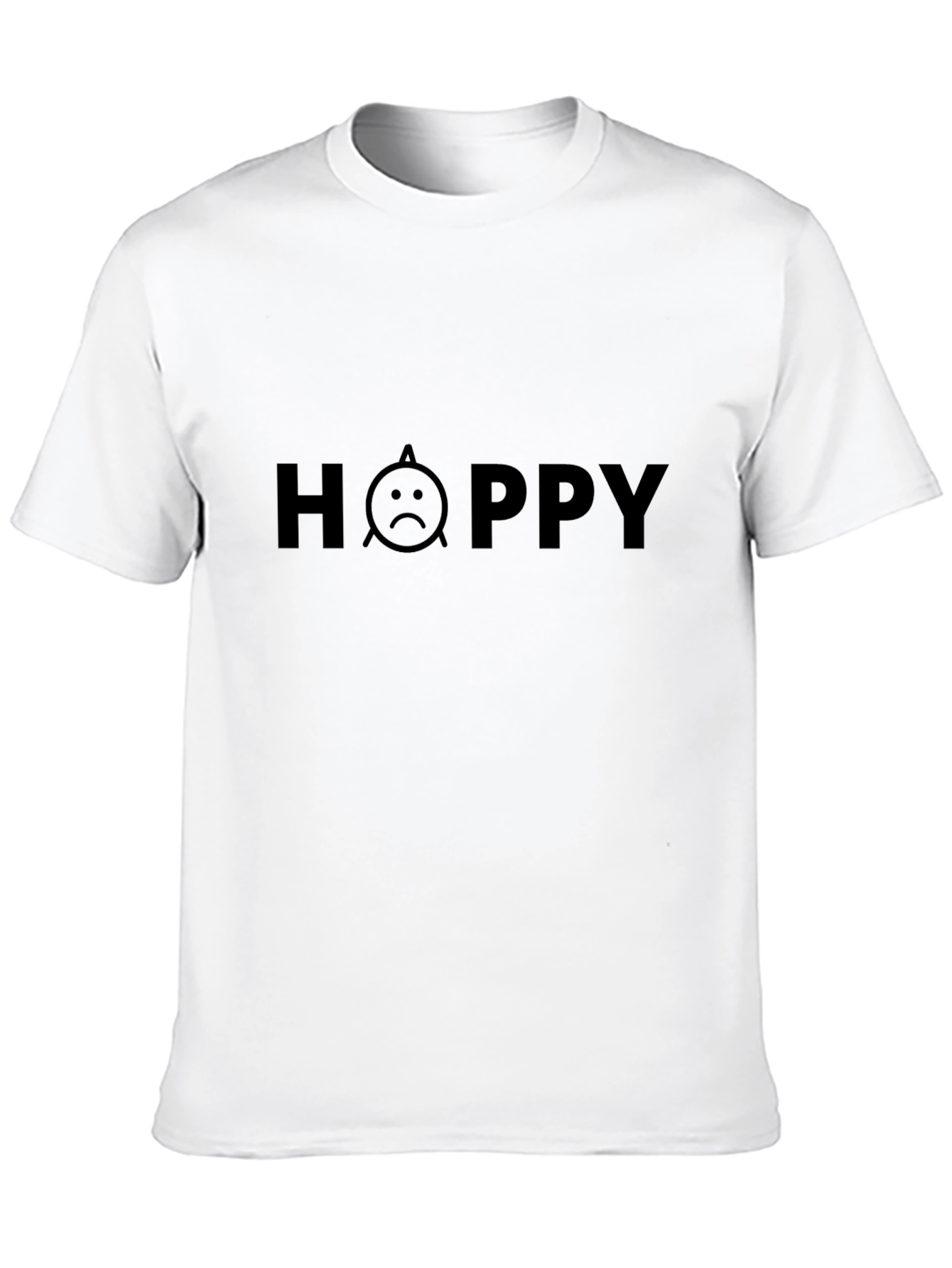 Hoppy Sad Face Graphic Tee - Mens Black T-Shirt