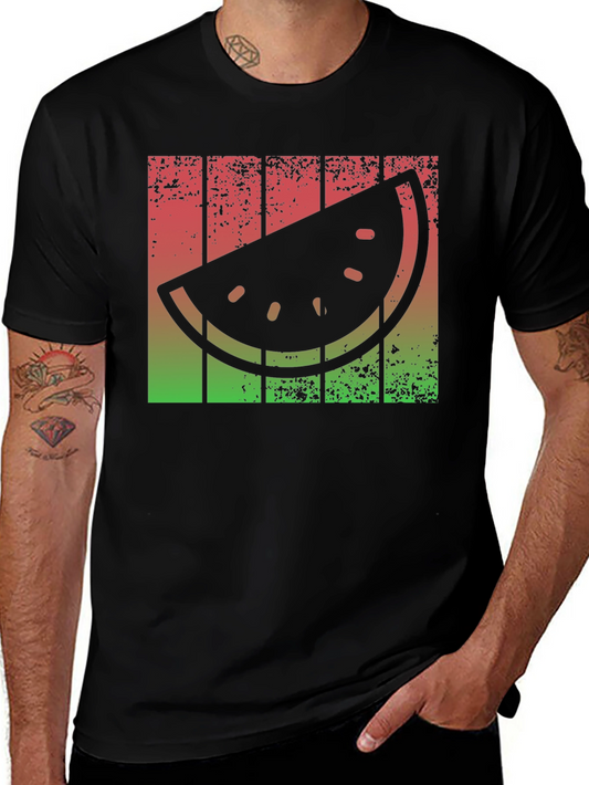 Retro Watermelon Slice Graphic Tee - Summer Vibes!