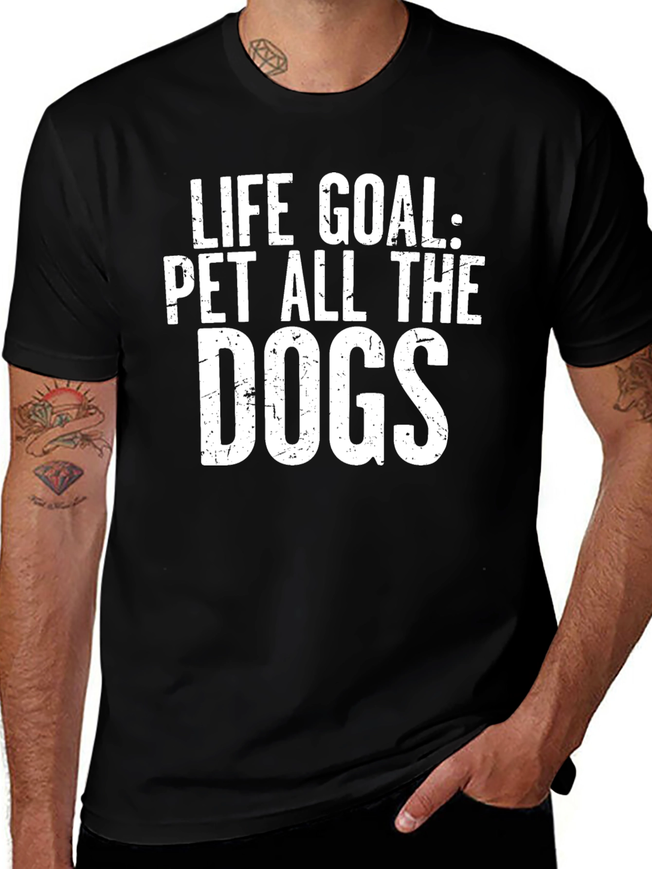 Life Goal: Pet All The Dogs - Novelty T-Shirt