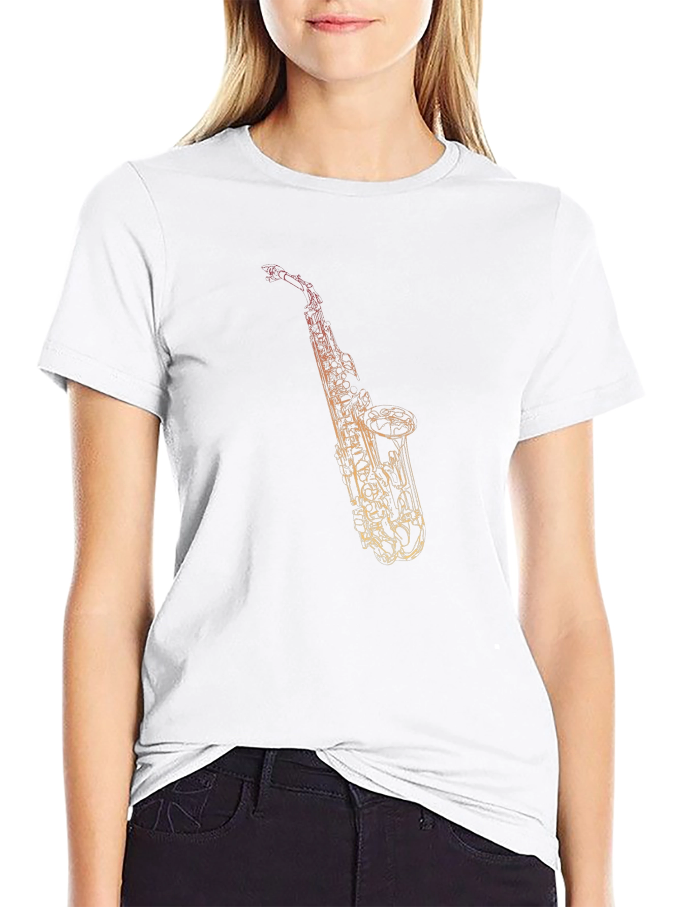 Saxophone Graphic Tee - Stylish Music Lover T-Shirt