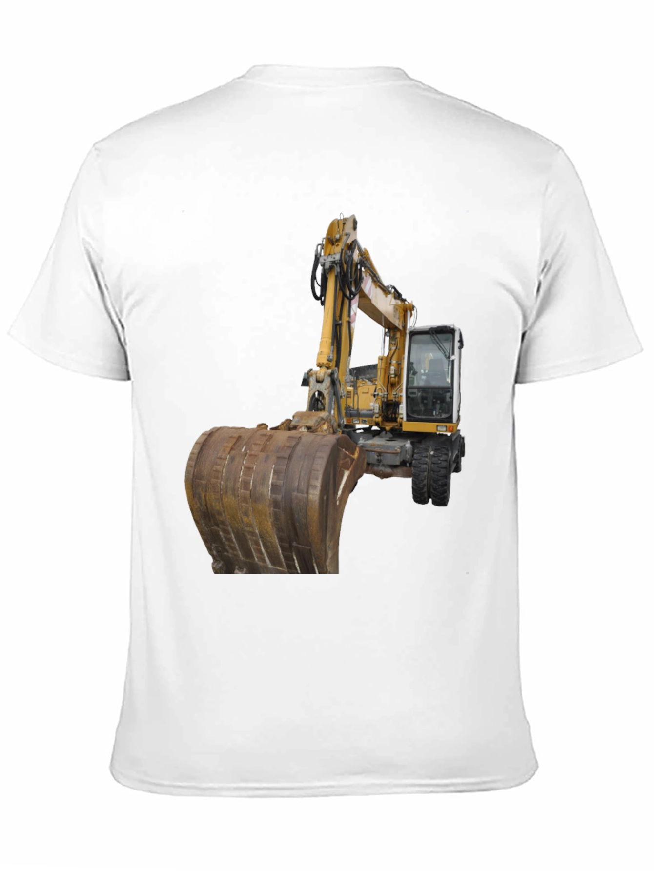 Excavator Graphic T-Shirt - Black Cotton Tee