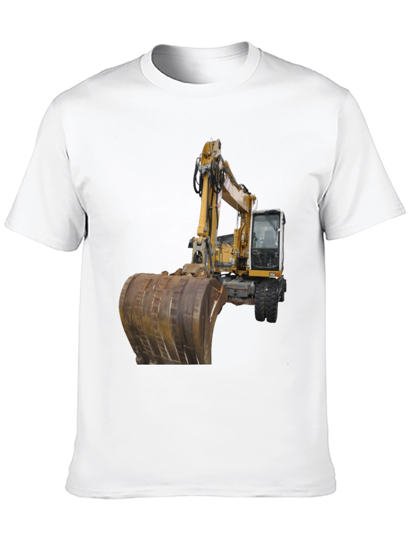 Excavator Graphic T-Shirt - Black Cotton Tee
