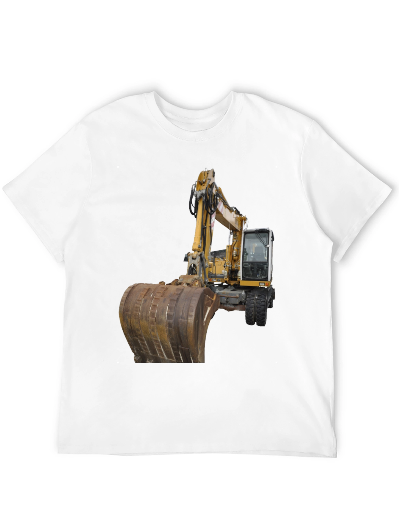 Excavator Graphic T-Shirt - Black Cotton Tee