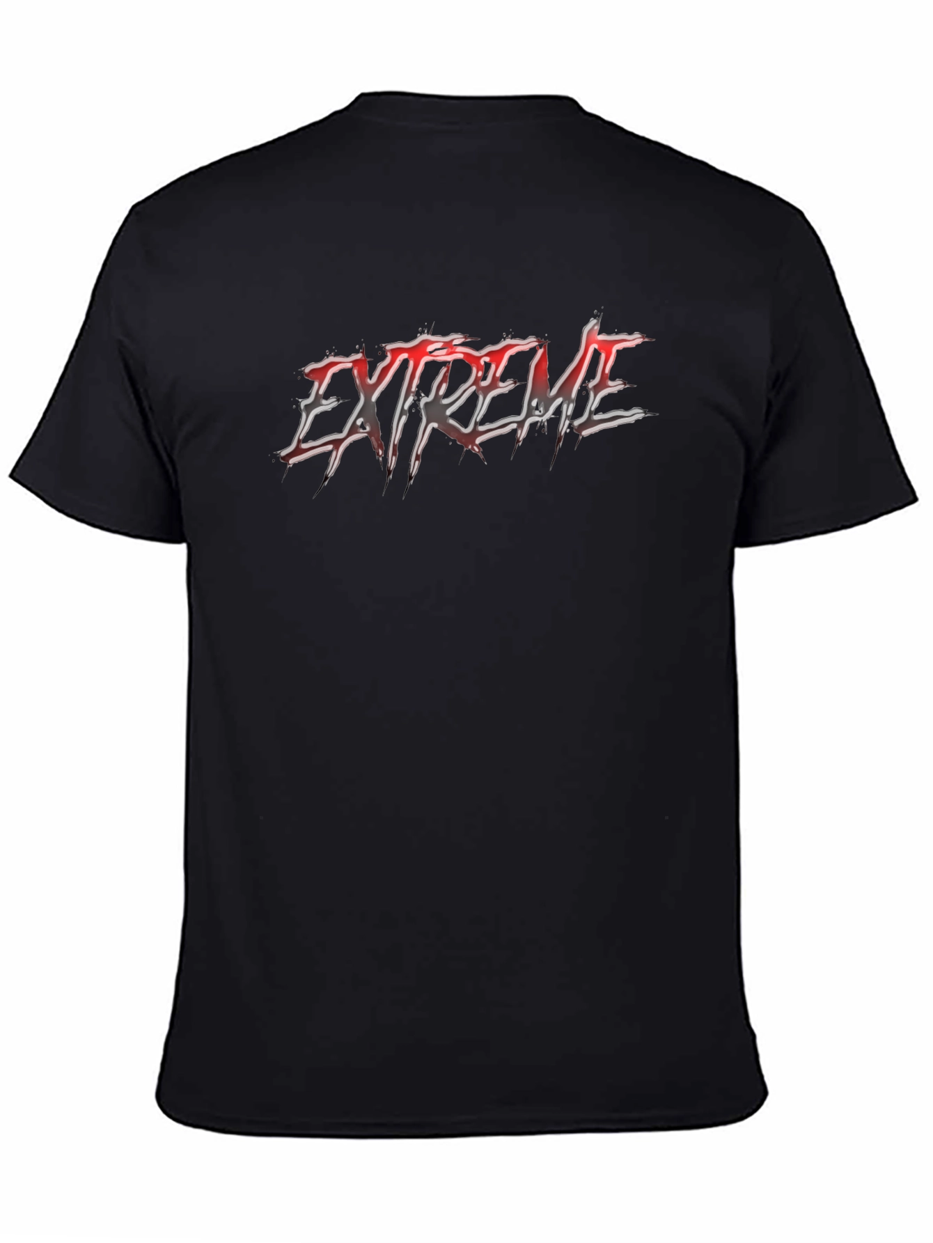 Extreme Graphic Tee - Black Cotton T-Shirt