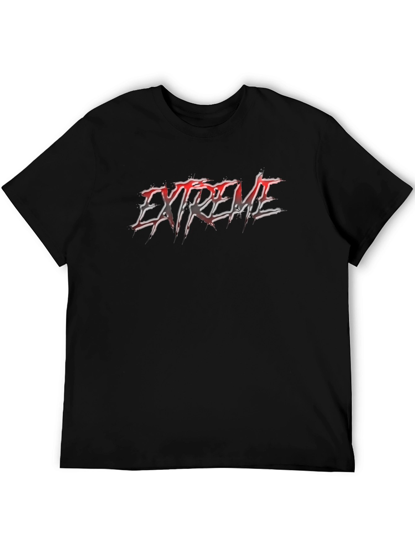 Extreme Graphic Tee - Black Cotton T-Shirt