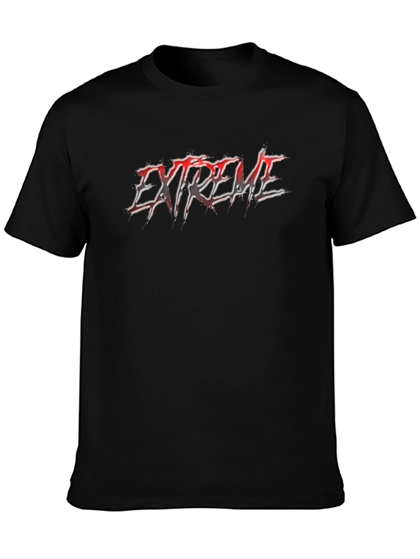 Extreme Graphic Tee - Black Cotton T-Shirt
