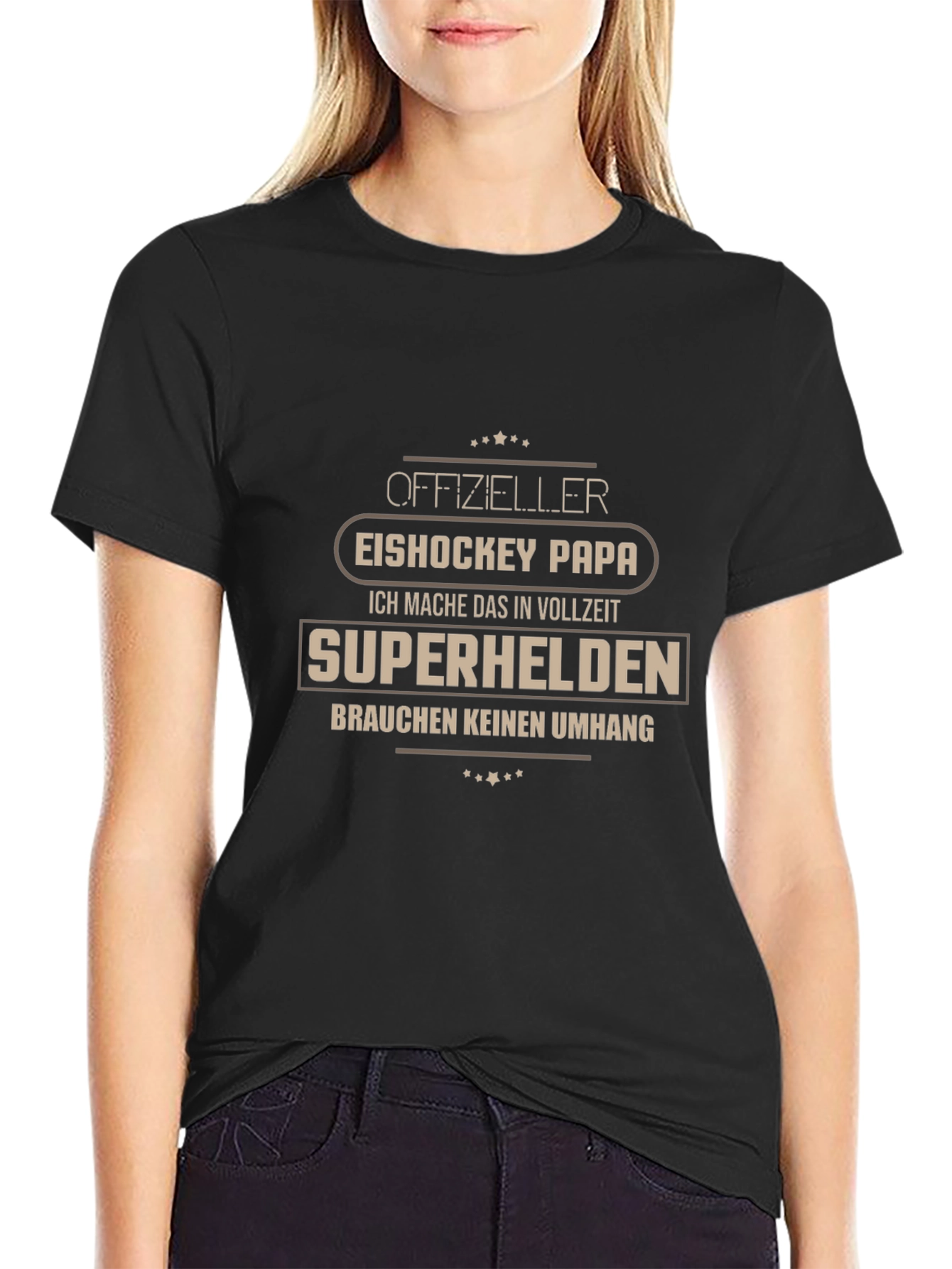 Eishockey Papa T-Shirt - Superhelden Style!