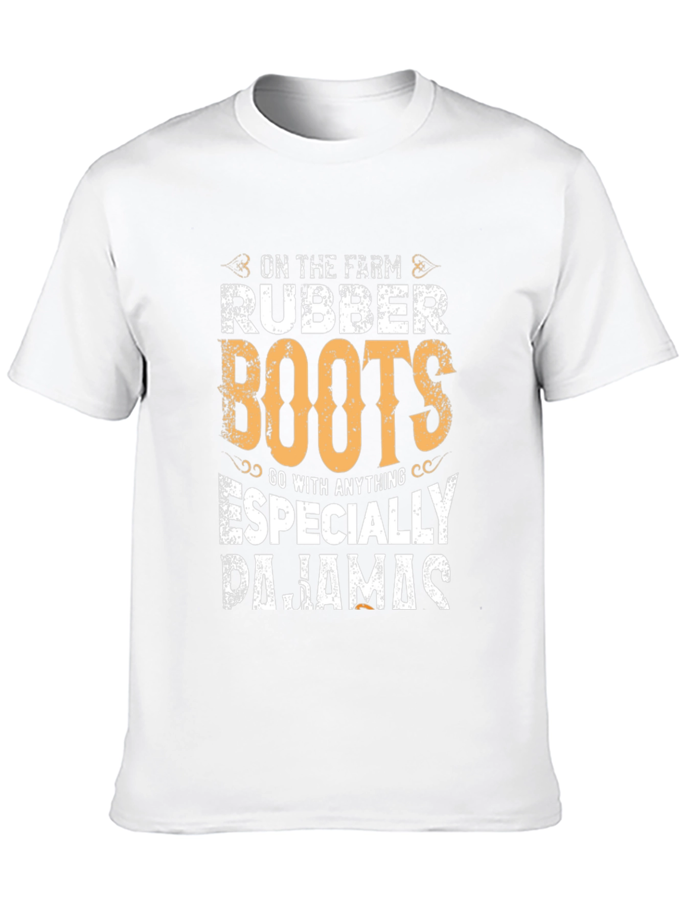 Rubber Boots & Pajamas T-Shirt - Farm Life Style