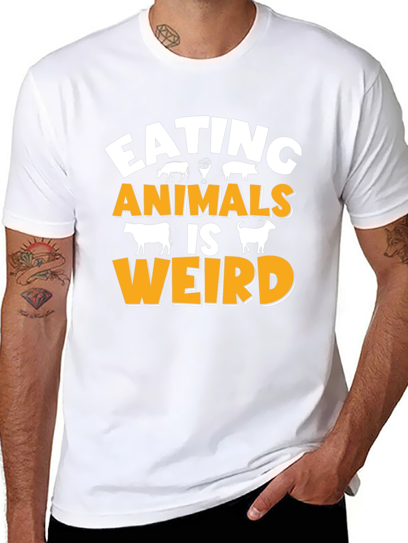 Eating Animals Is Weird Graphic T-Shirt