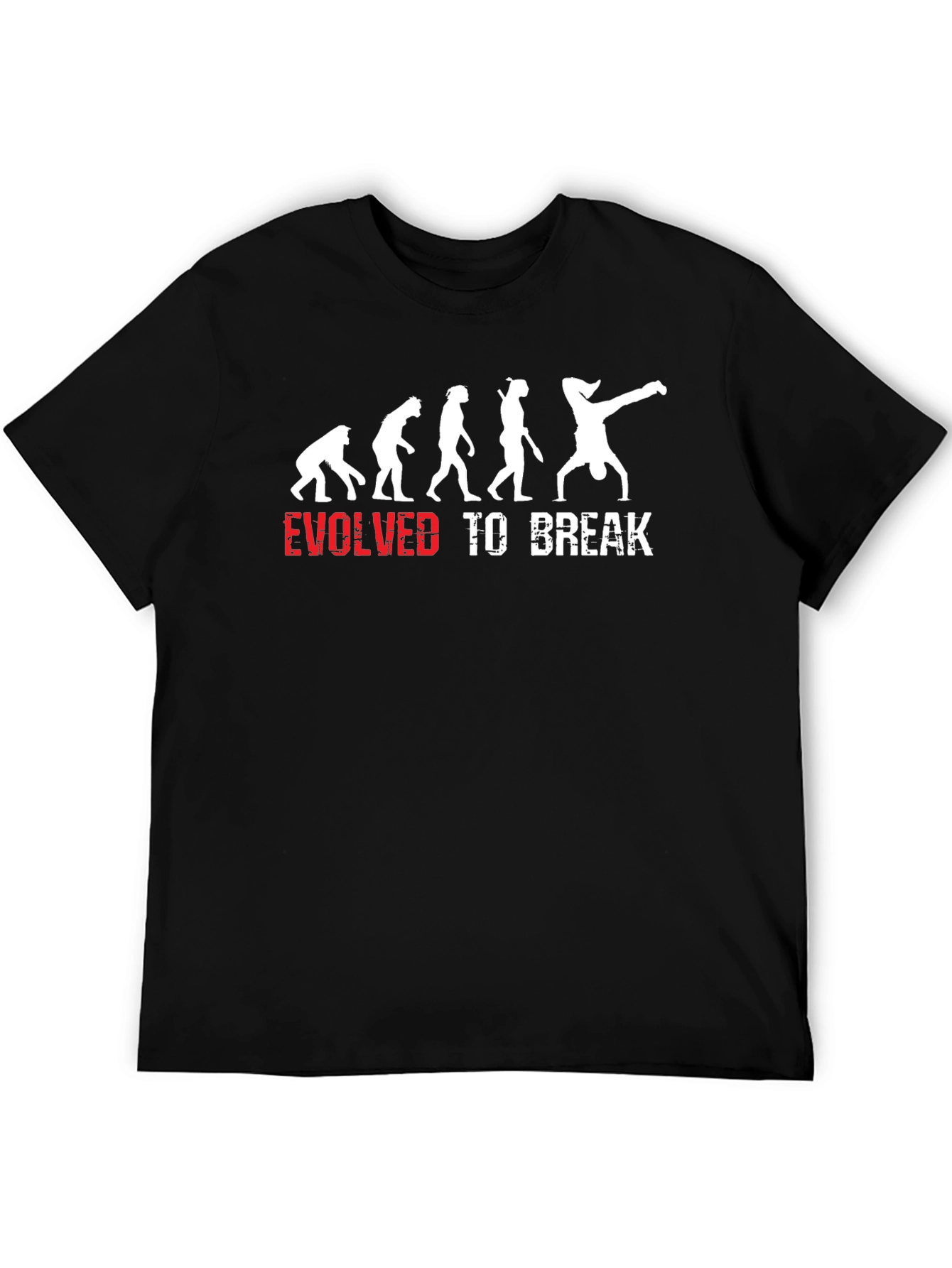 Evolved to Break Dance T-Shirt - Black Cotton Tee