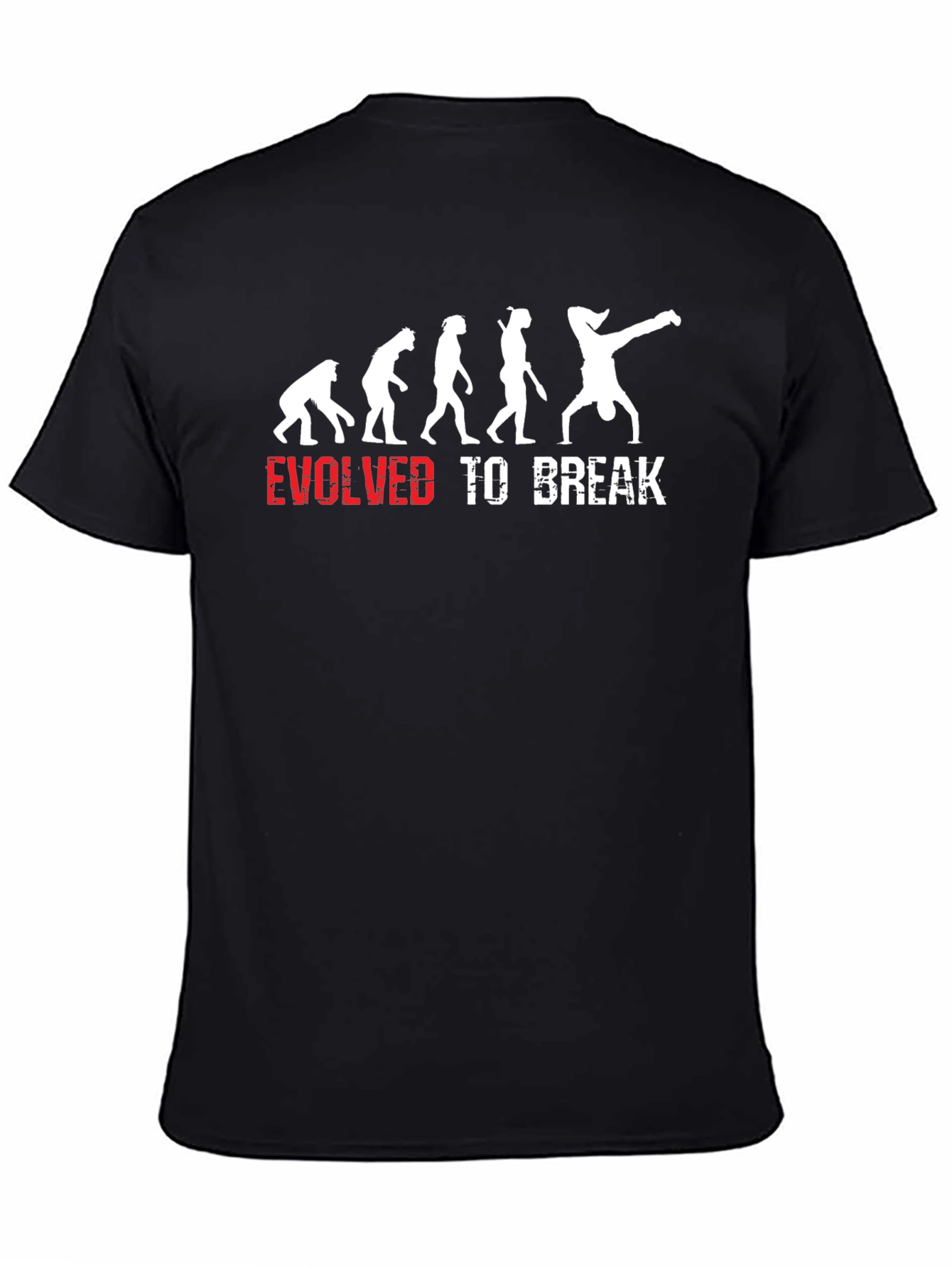 Evolved to Break Dance T-Shirt - Black Cotton Tee