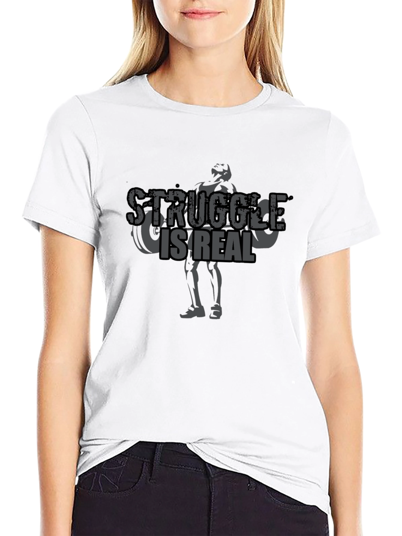 Struggle is Real Mens Black T-Shirt