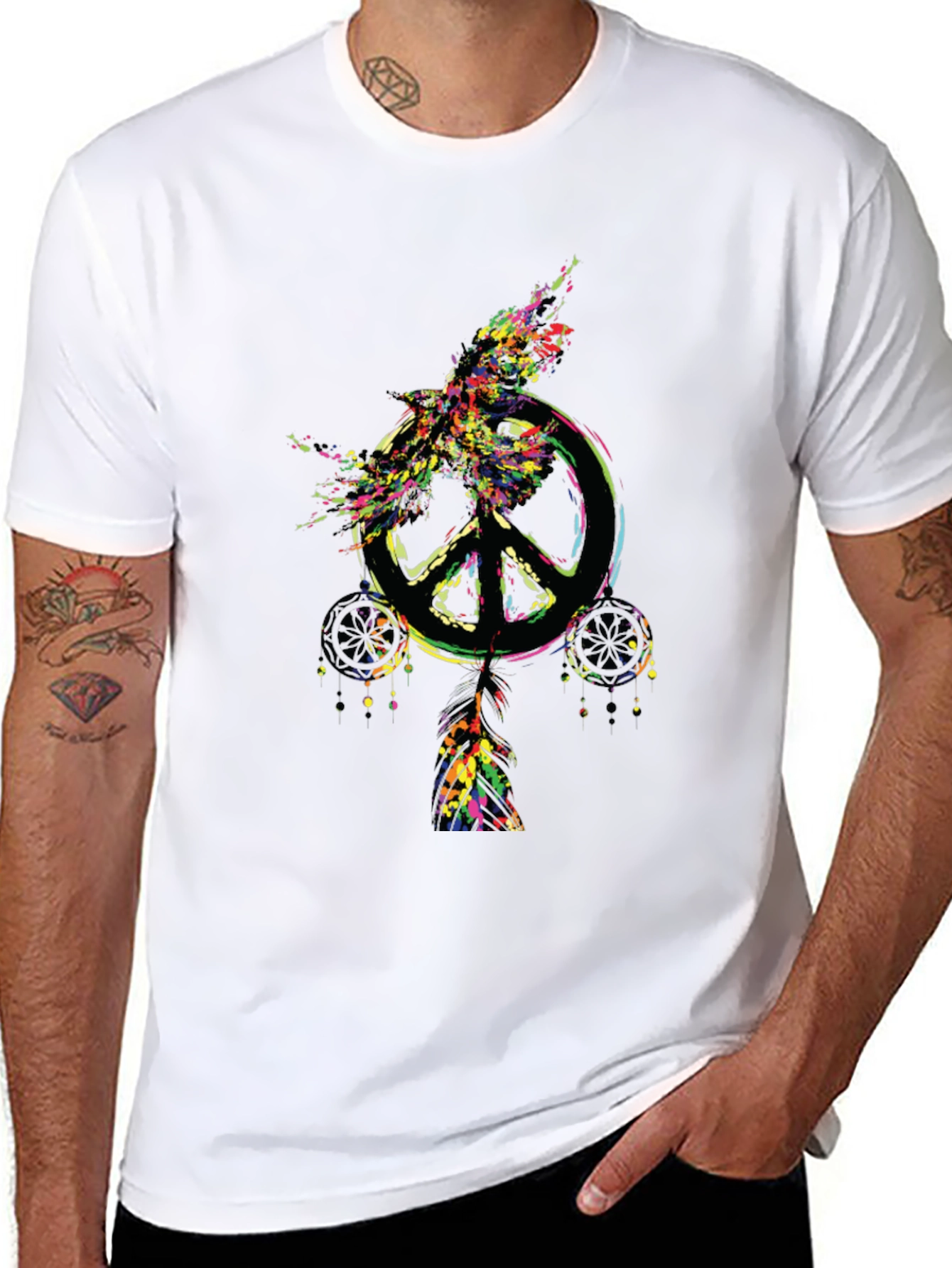 Peace Sign Dreamcatcher Graphic Tee