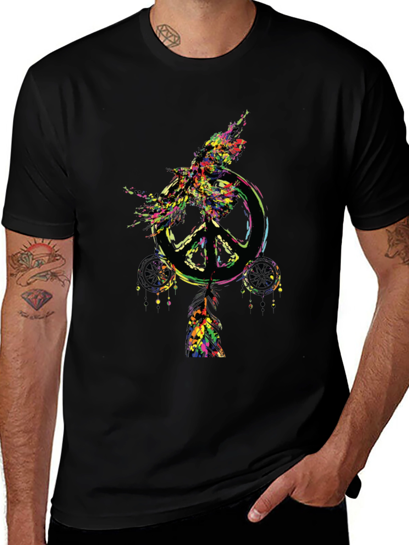 Peace Sign Dreamcatcher Graphic Tee