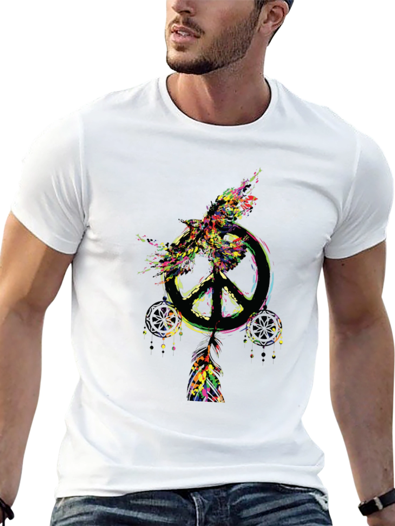 Peace Sign Dreamcatcher Graphic Tee
