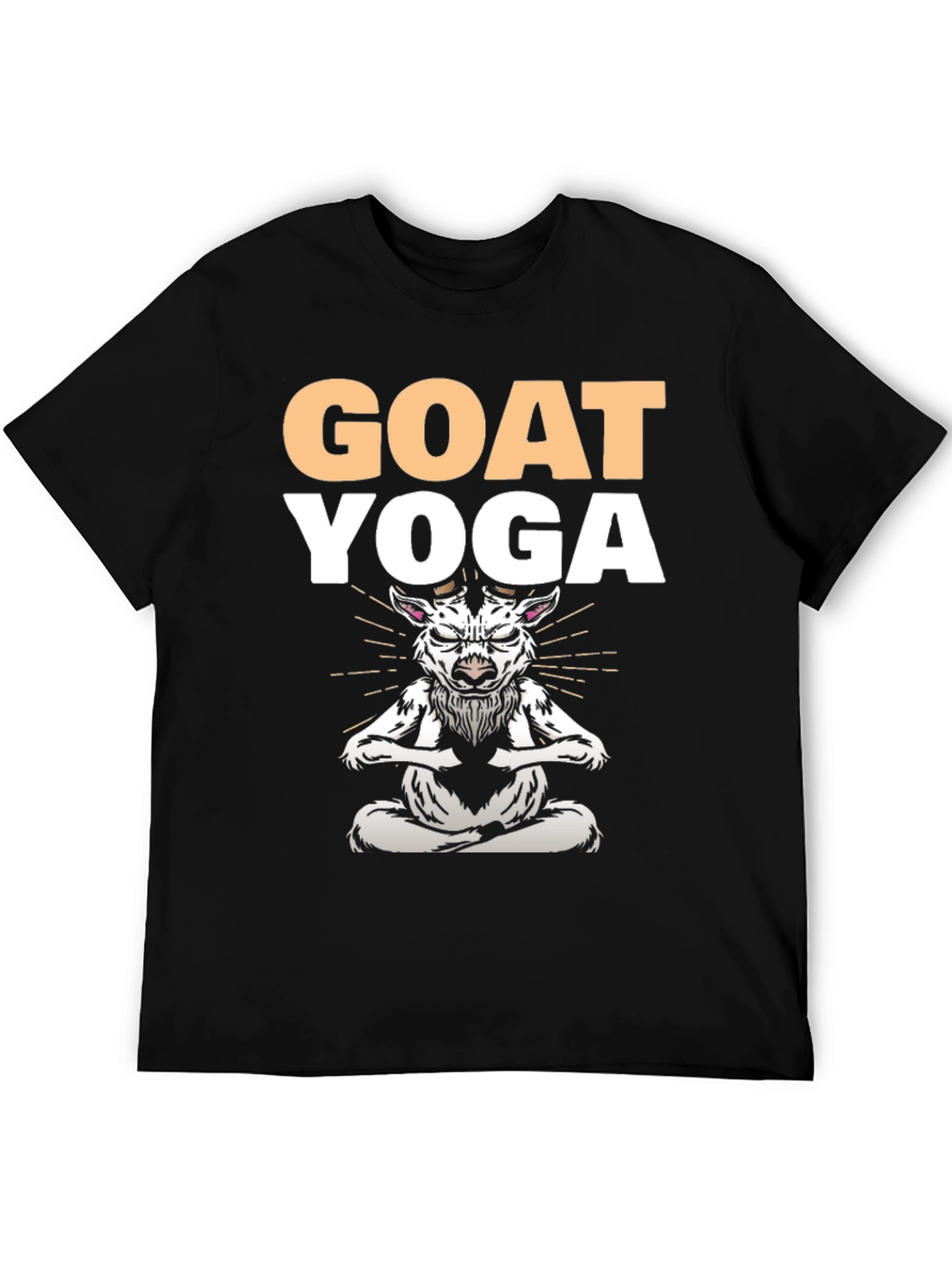 Goat Yoga Black Graphic T-Shirt