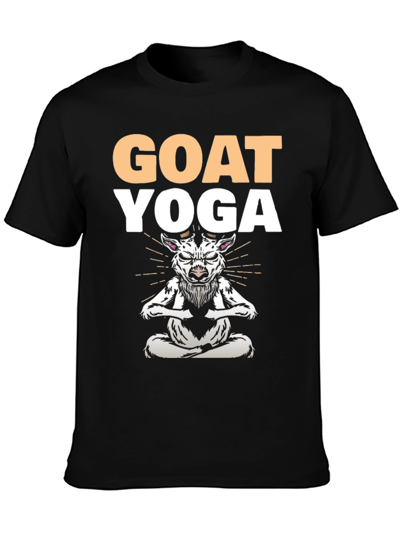 Goat Yoga Black Graphic T-Shirt