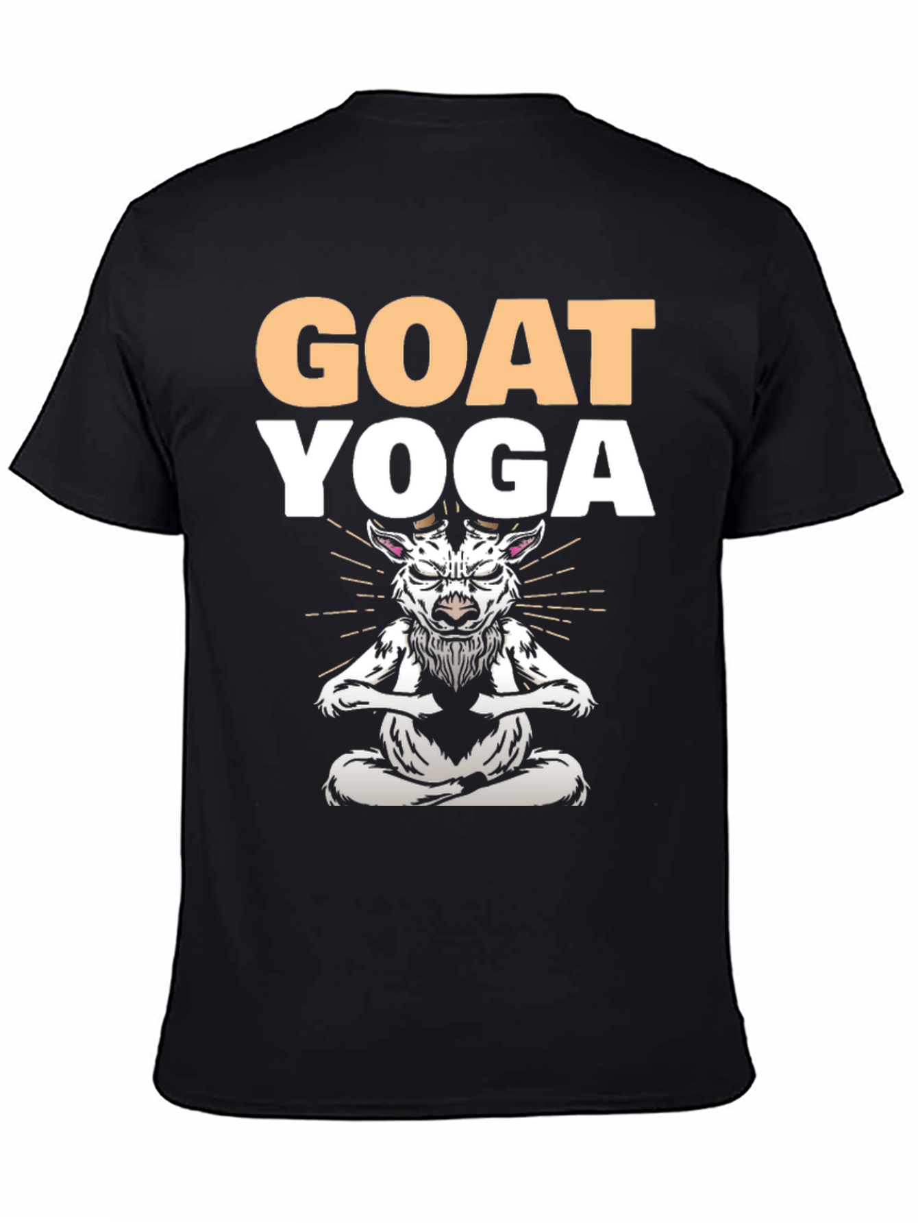 Goat Yoga Black Graphic T-Shirt