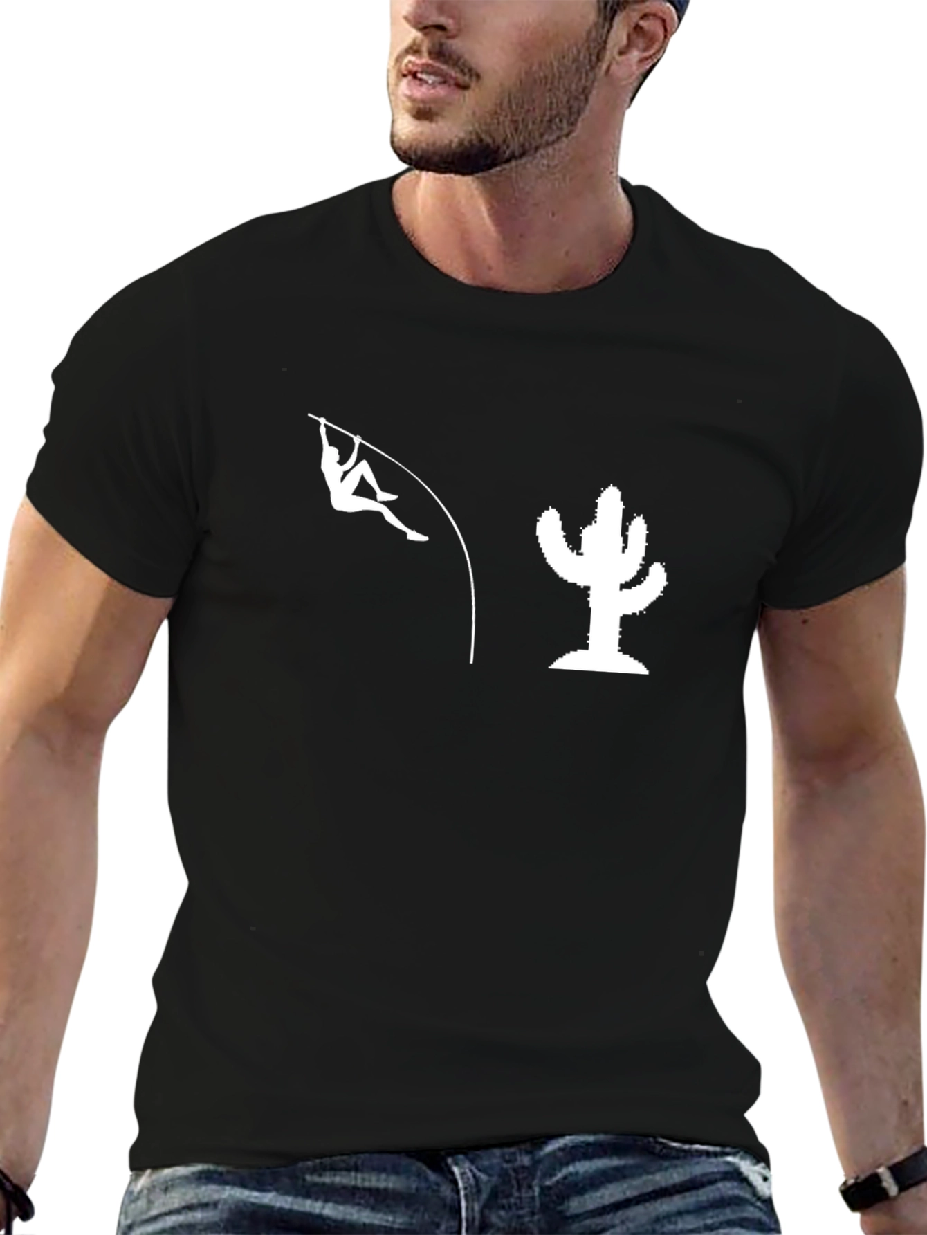 Pole Vault Cactus Black T-Shirt