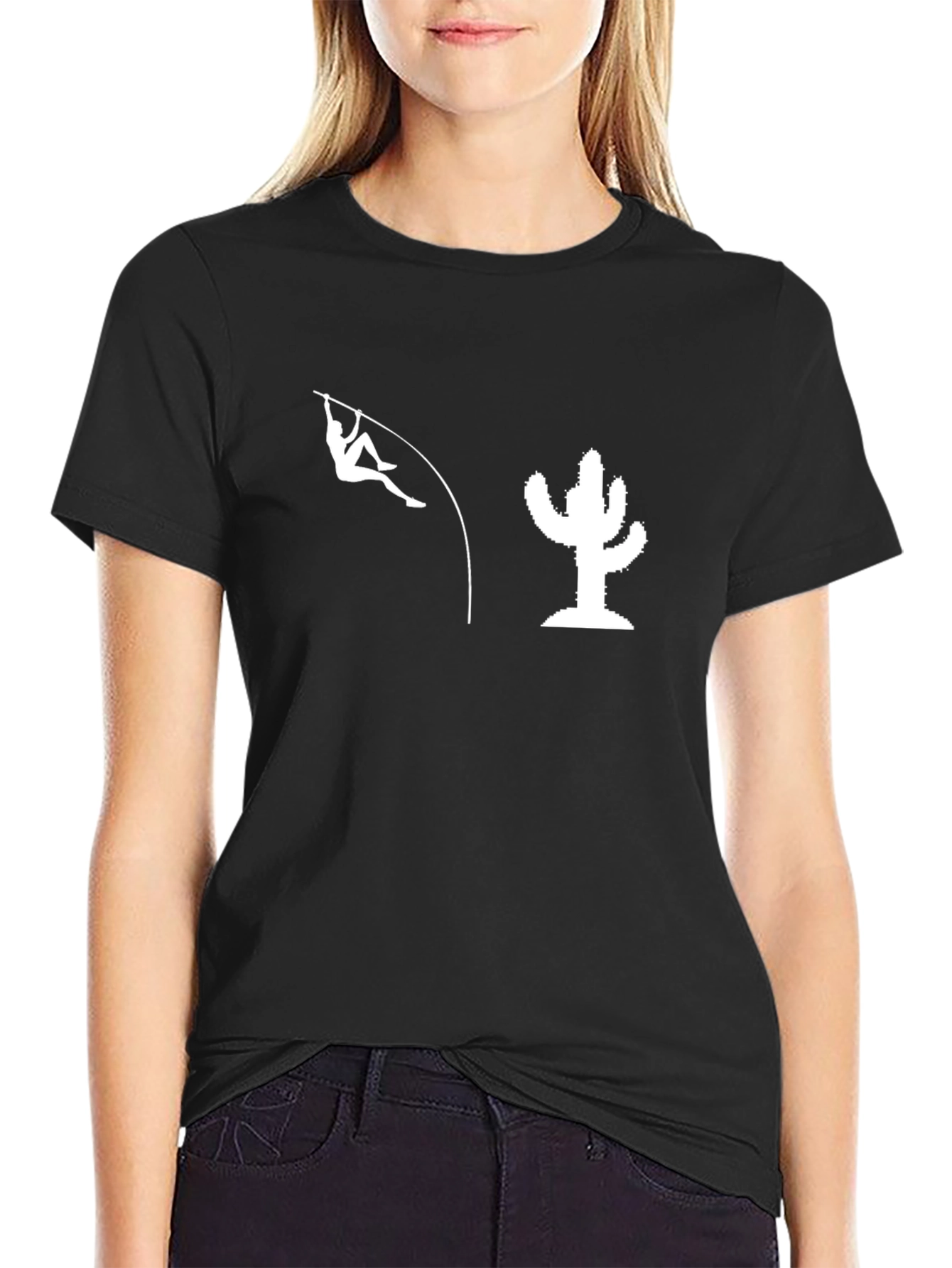 Pole Vault Cactus Black T-Shirt