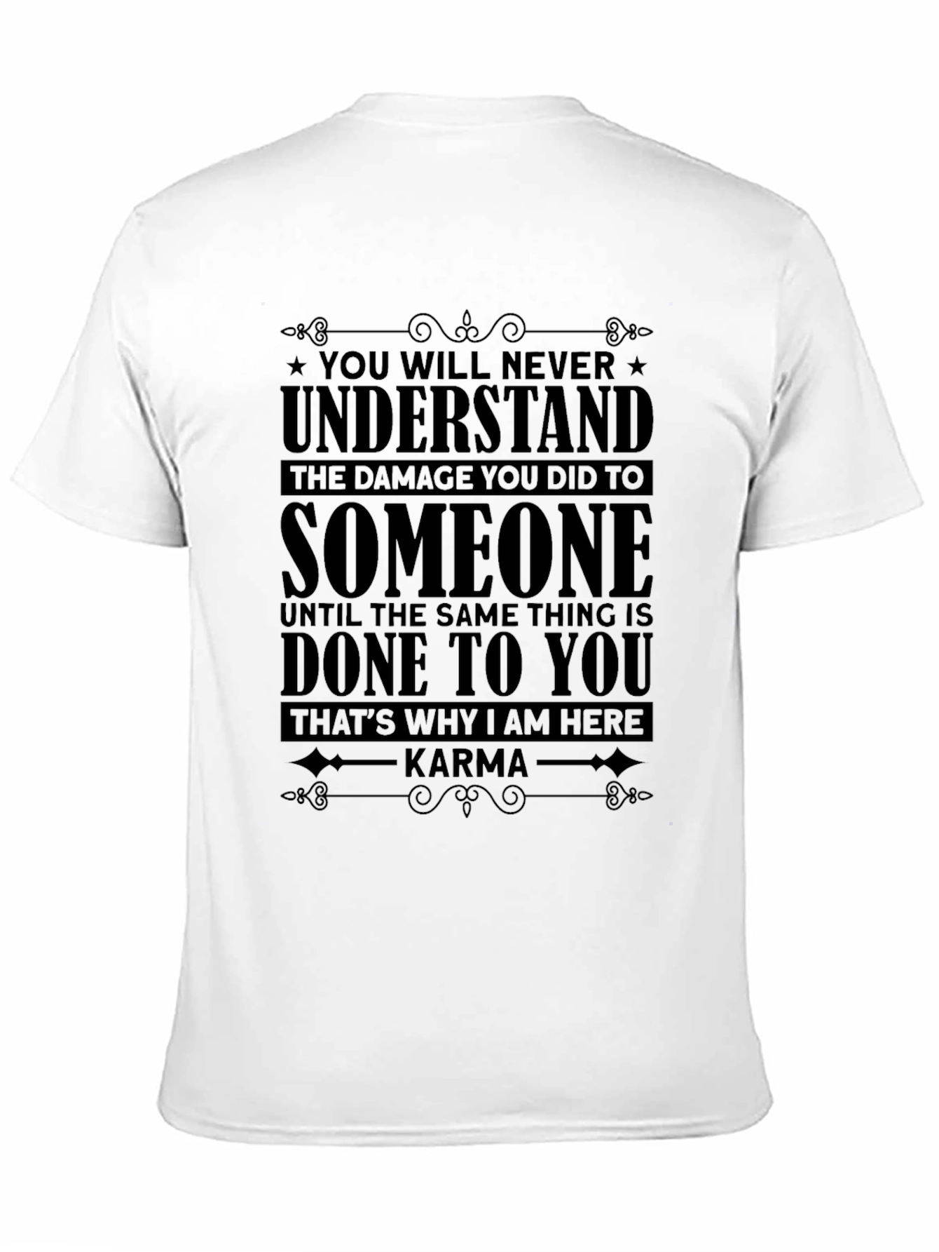 Karma Graphic Print T-Shirt