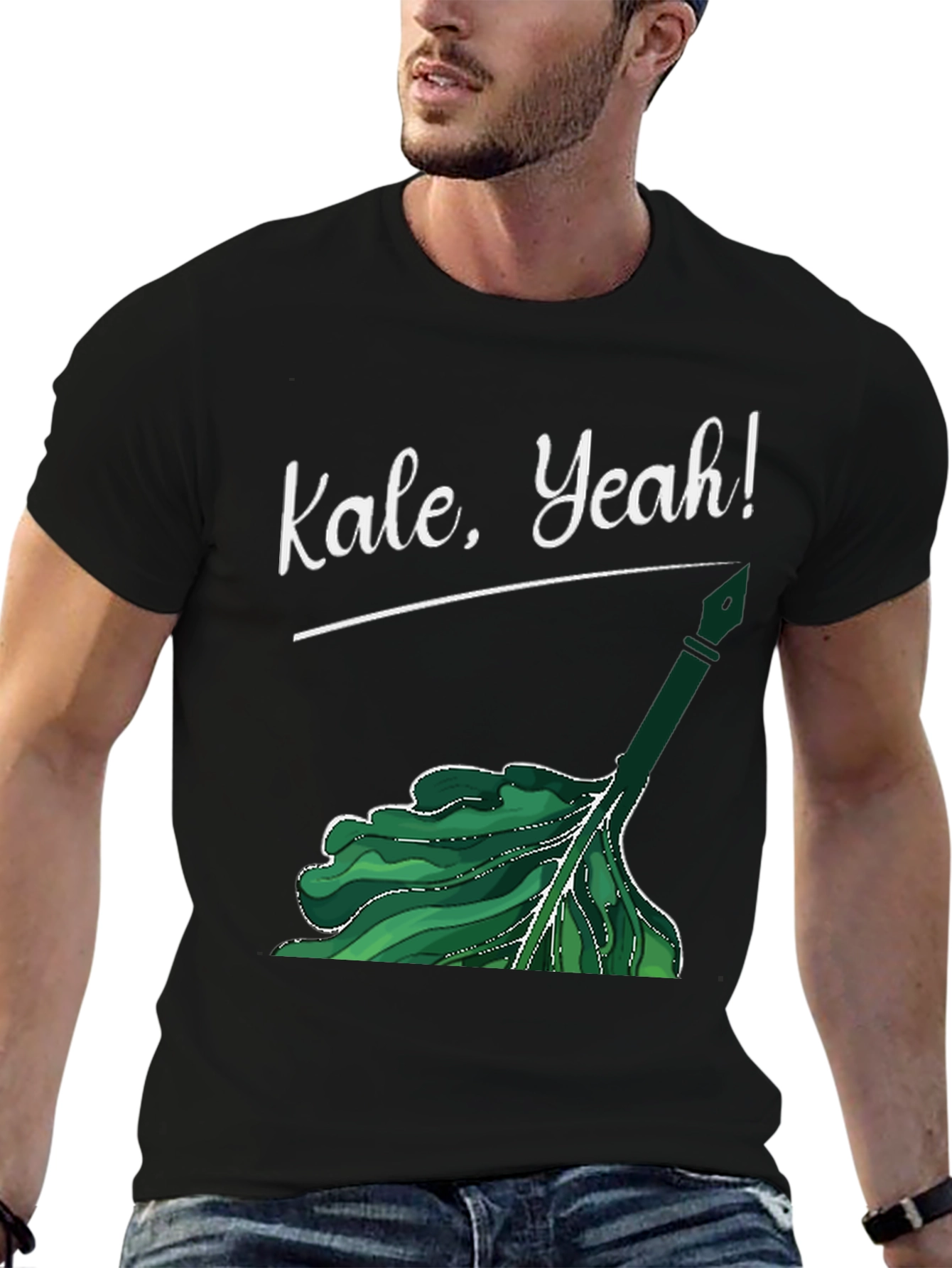 Kale Yeah! Graphic T-Shirt - Black Cotton Tee