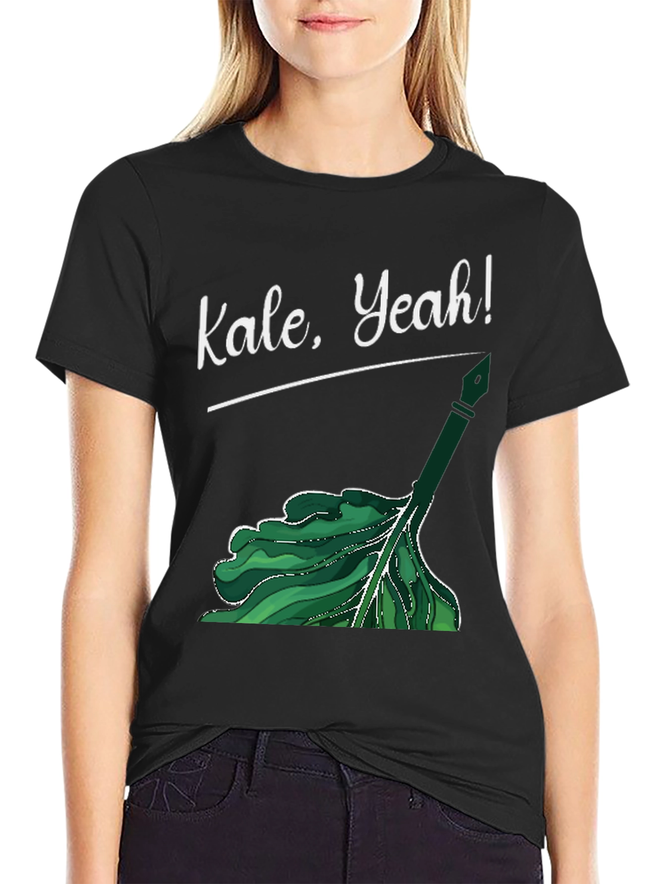 Kale Yeah! Graphic T-Shirt - Black Cotton Tee