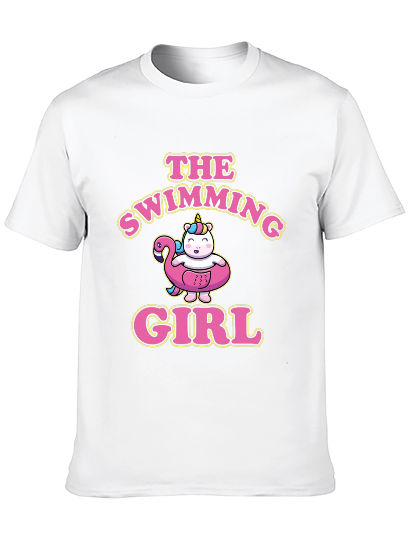 The Swimming Girl Black T-Shirt