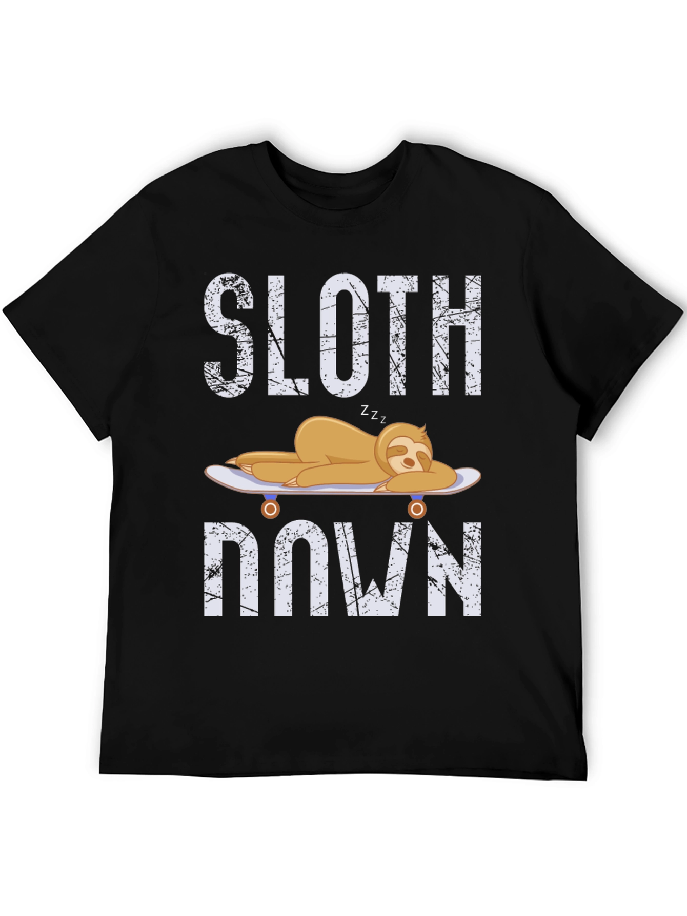 Sloth Down T-Shirt - Relaxed Lazy Graphic Tee