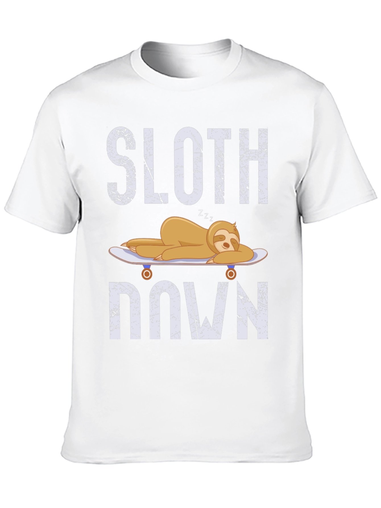 Sloth Down T-Shirt - Relaxed Lazy Graphic Tee