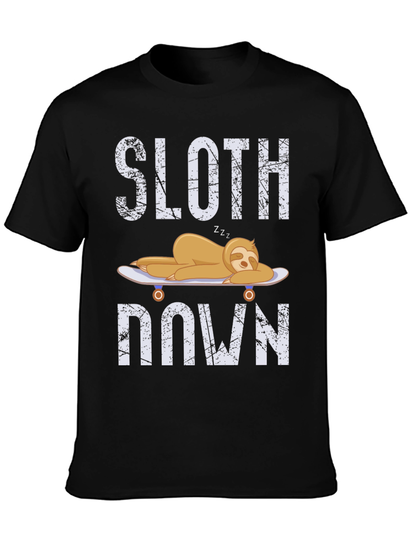 Sloth Down T-Shirt - Relaxed Lazy Graphic Tee