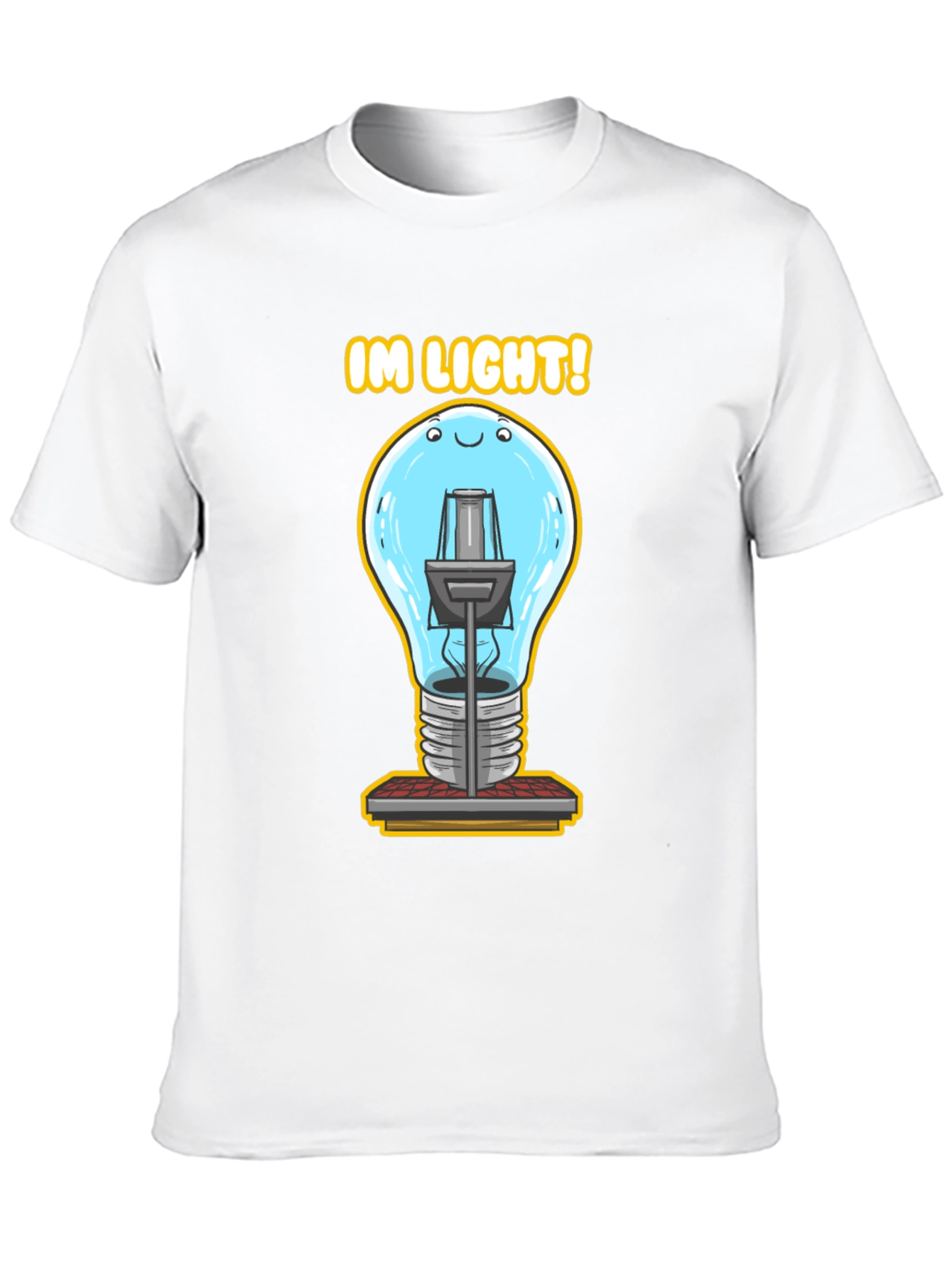 Humorous IM LIGHT! Lightbulb Graphic Tee