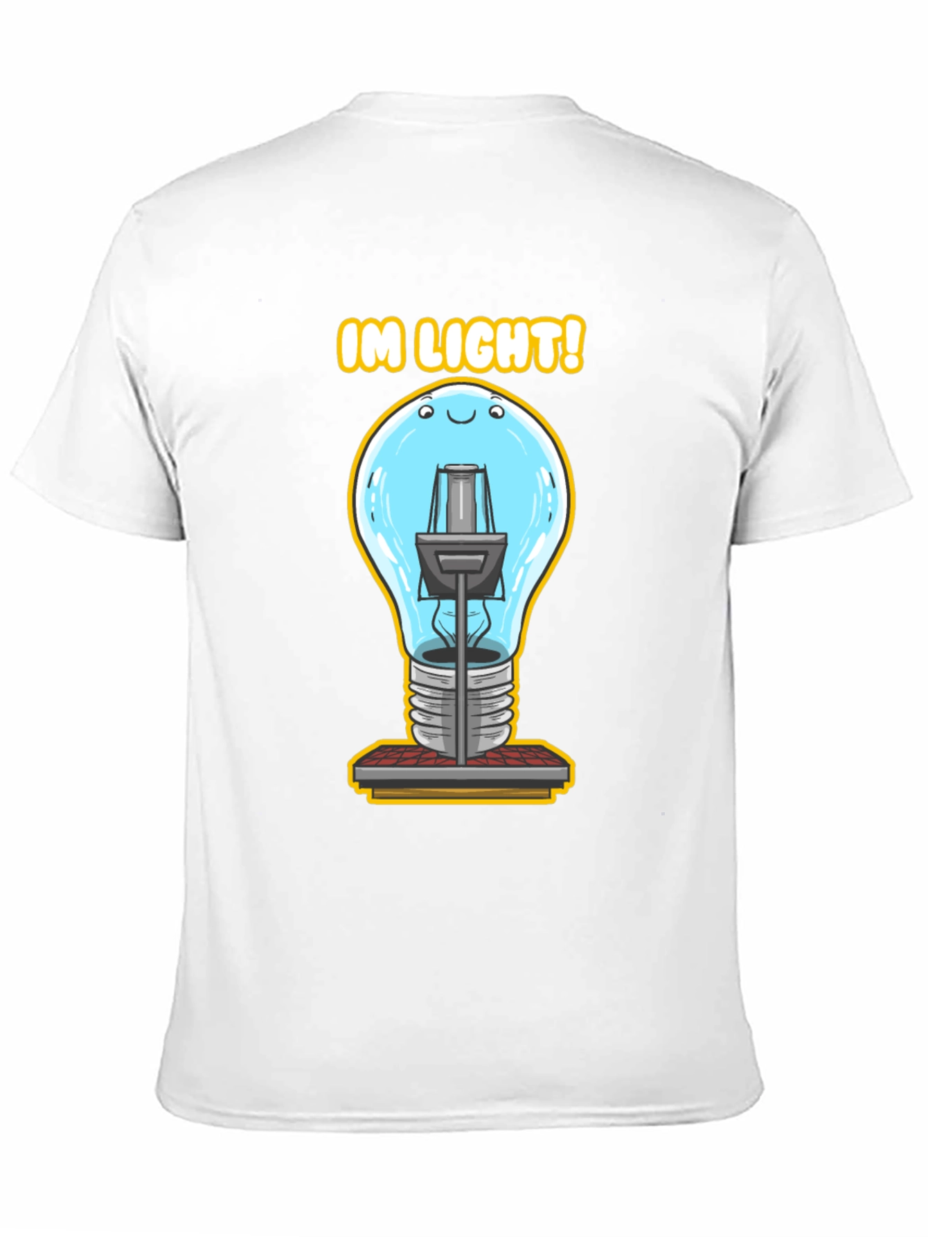 Humorous IM LIGHT! Lightbulb Graphic Tee