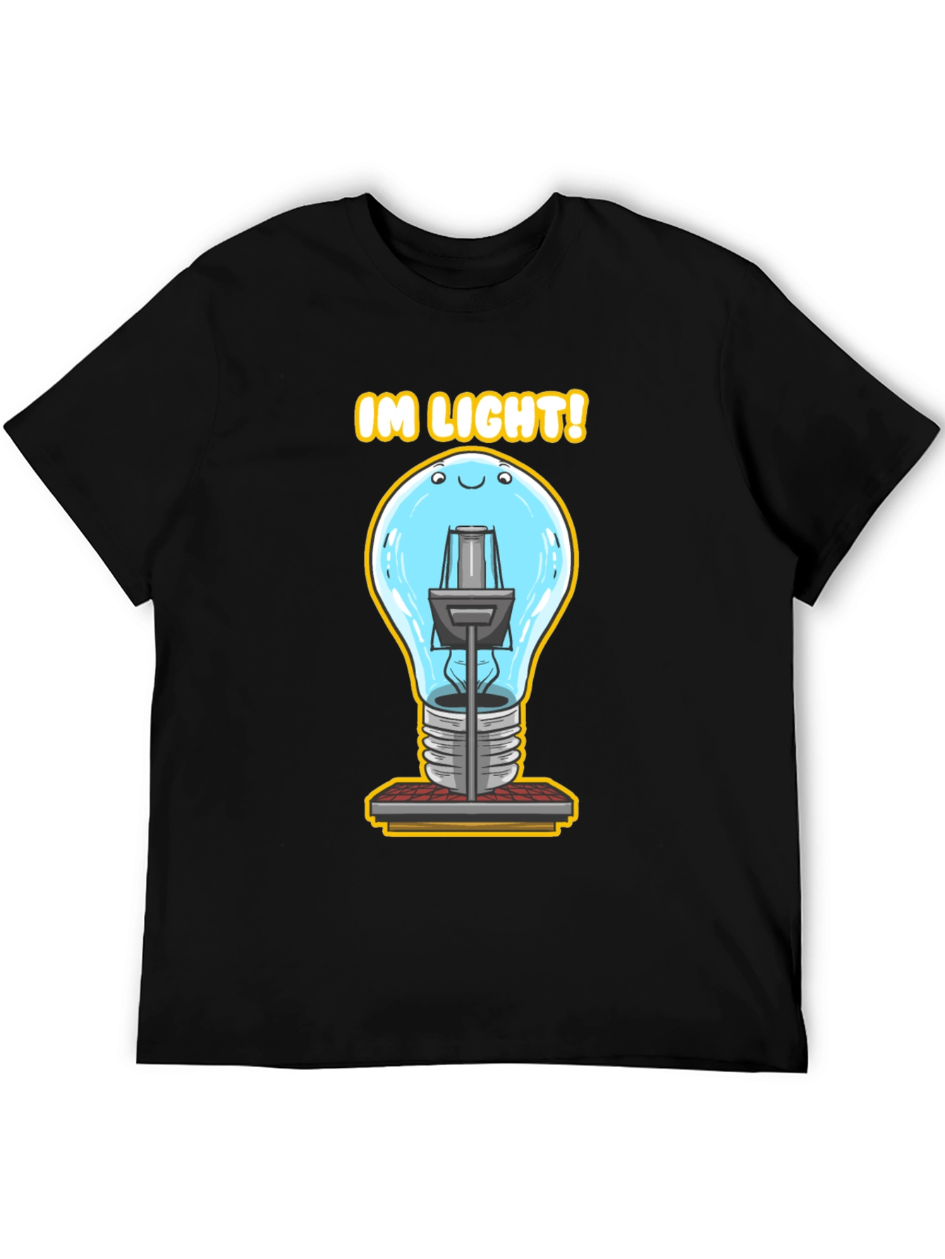 Humorous IM LIGHT! Lightbulb Graphic Tee