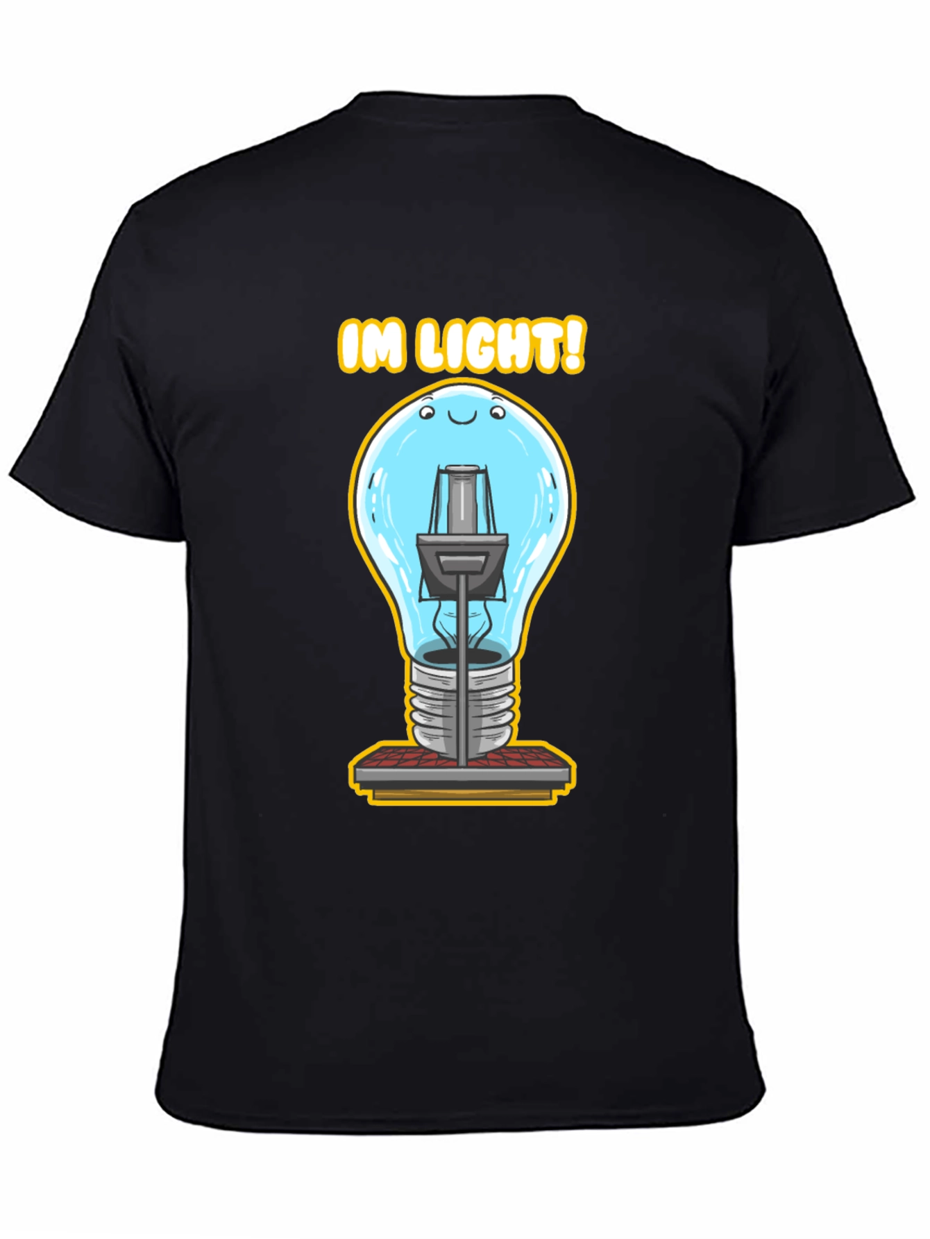 Humorous IM LIGHT! Lightbulb Graphic Tee