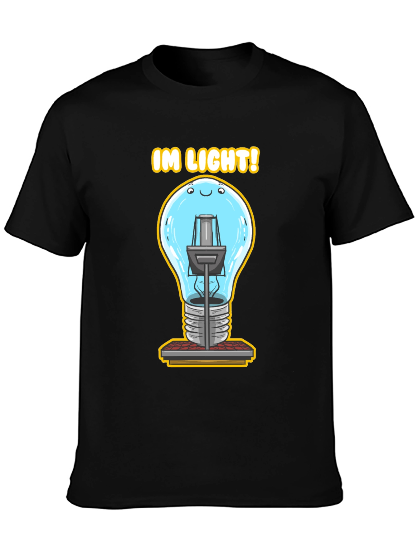 Humorous IM LIGHT! Lightbulb Graphic Tee