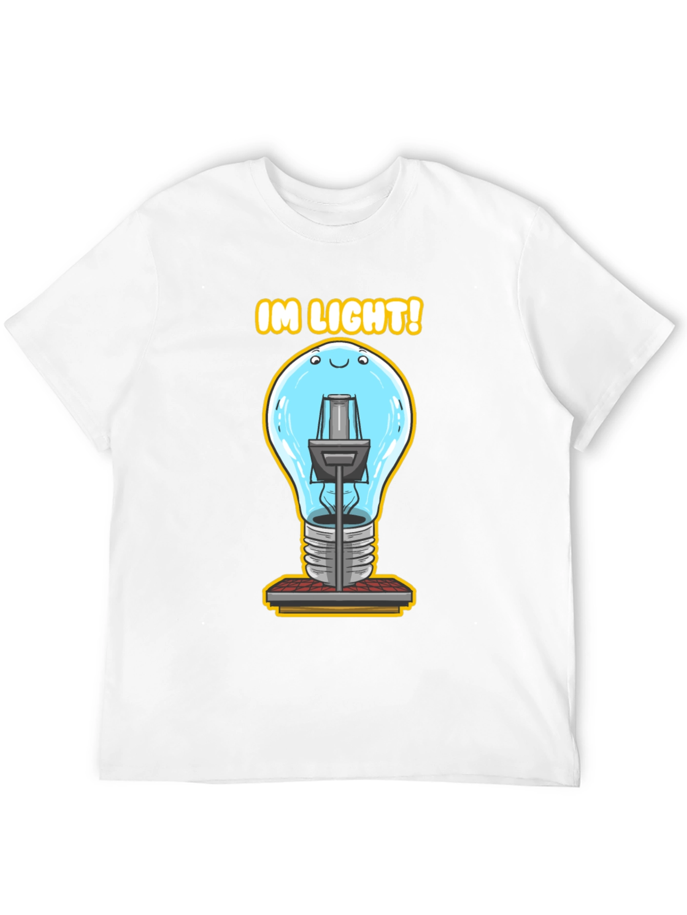 Humorous IM LIGHT! Lightbulb Graphic Tee