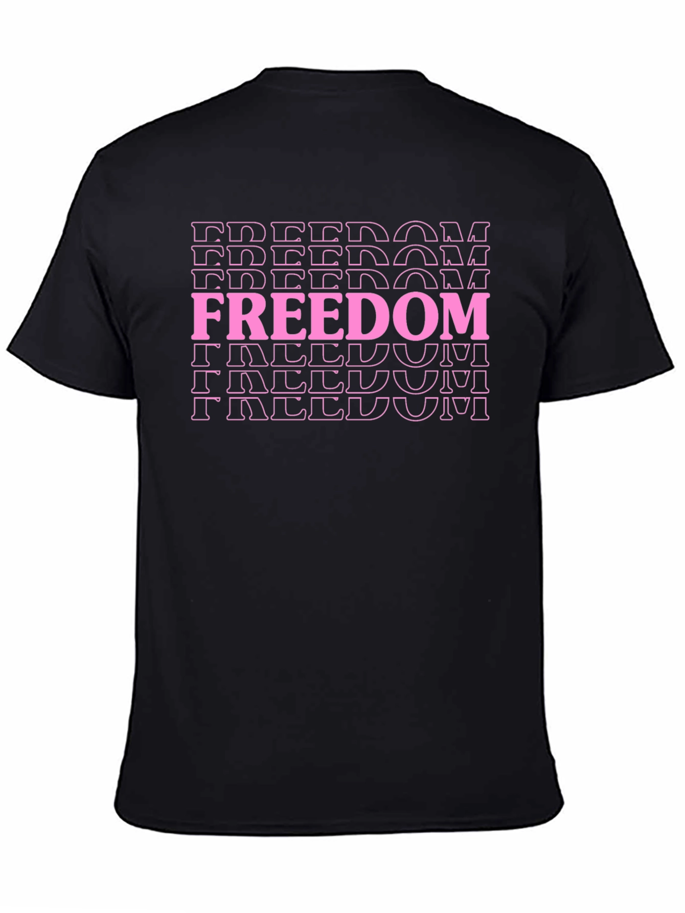 Freedom T-Shirt - Graphic Print Black Tee