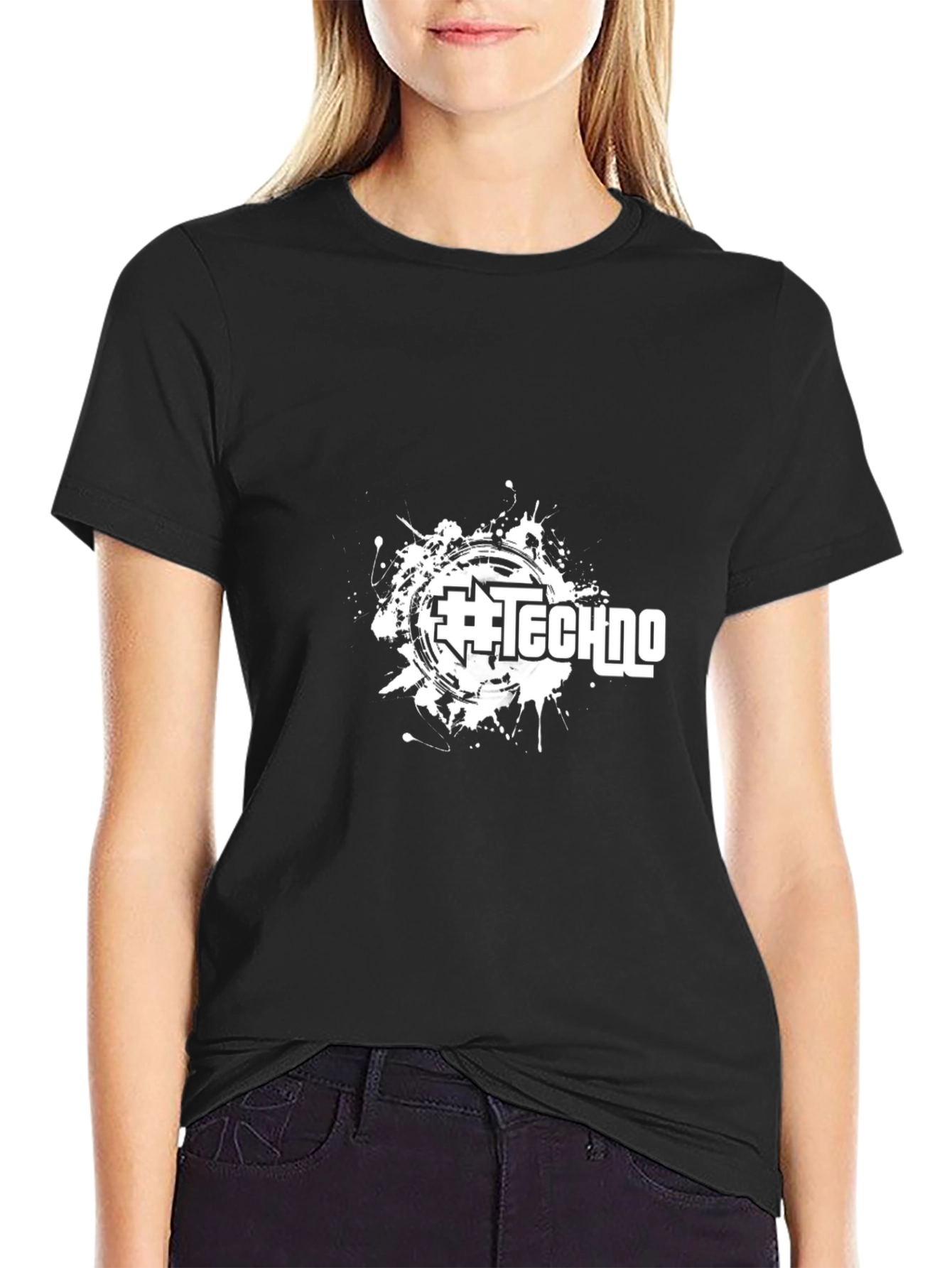 Techno Splash Black T-Shirt