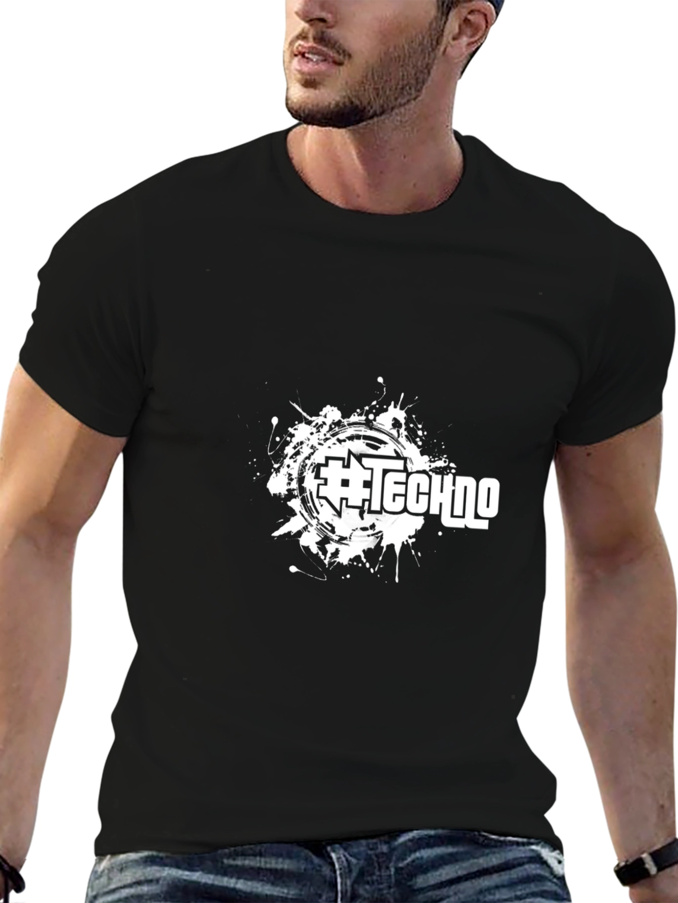 Techno Splash Black T-Shirt