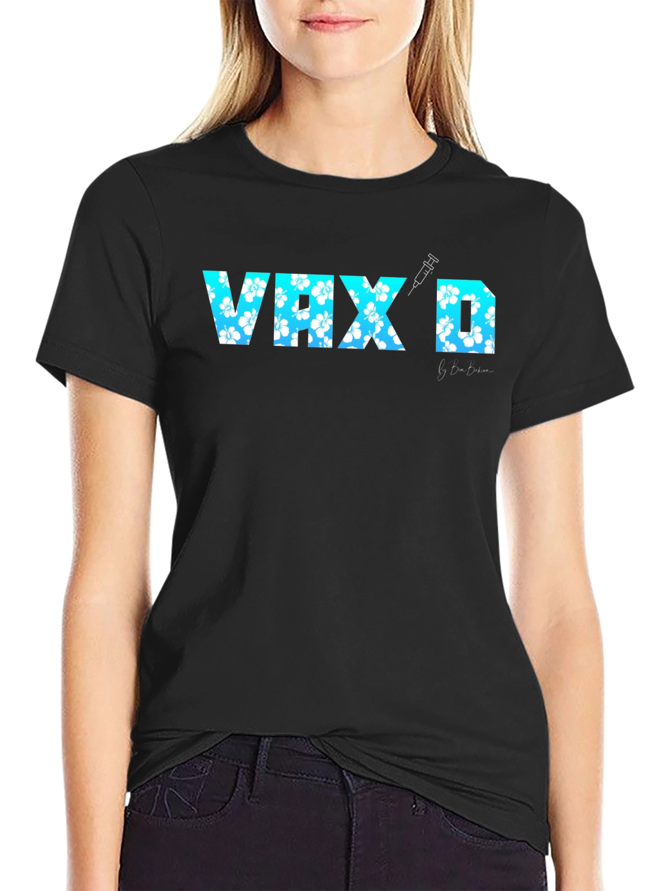Vaxd T-Shirt - Floral Blue