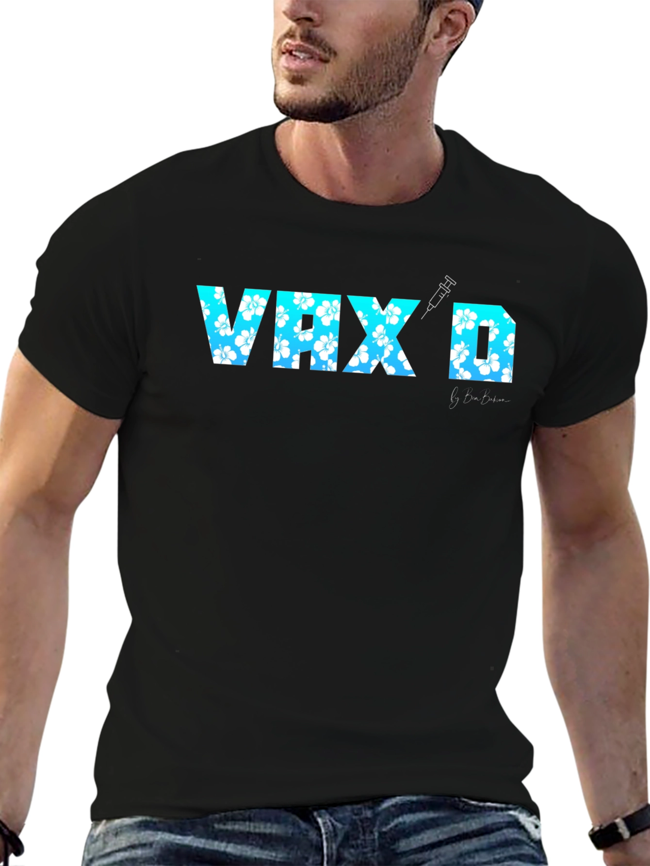 Vaxd T-Shirt - Floral Blue
