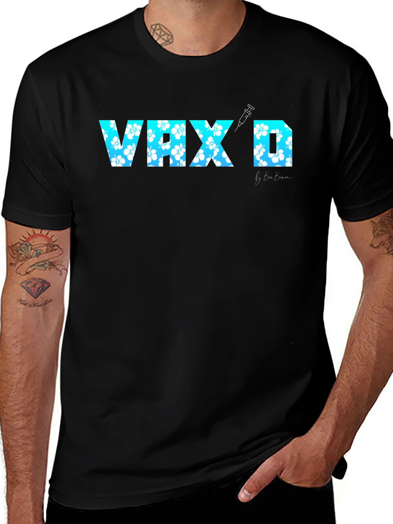 Vaxd T-Shirt - Floral Blue