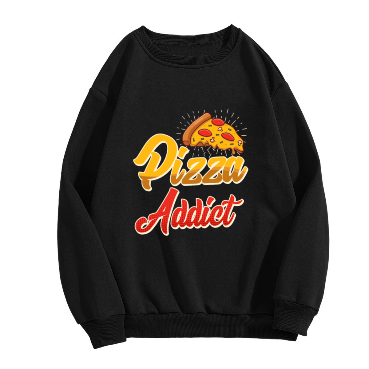 Glowing Pizza Slice - Funny Food Lover Graphic ԲÁìÎÀÒÂ | Unisex Pullover Sweatshirt