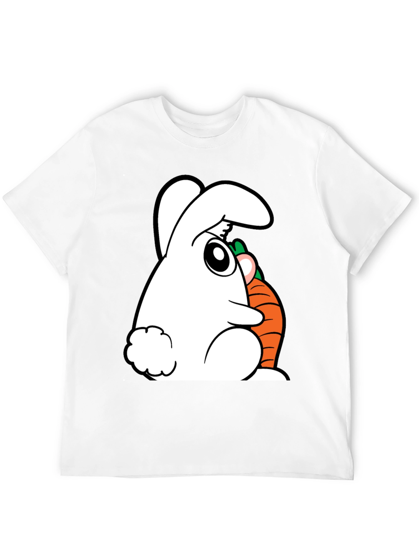 Rabbit and Carrot Graphic Tee - Black Cotton Blend