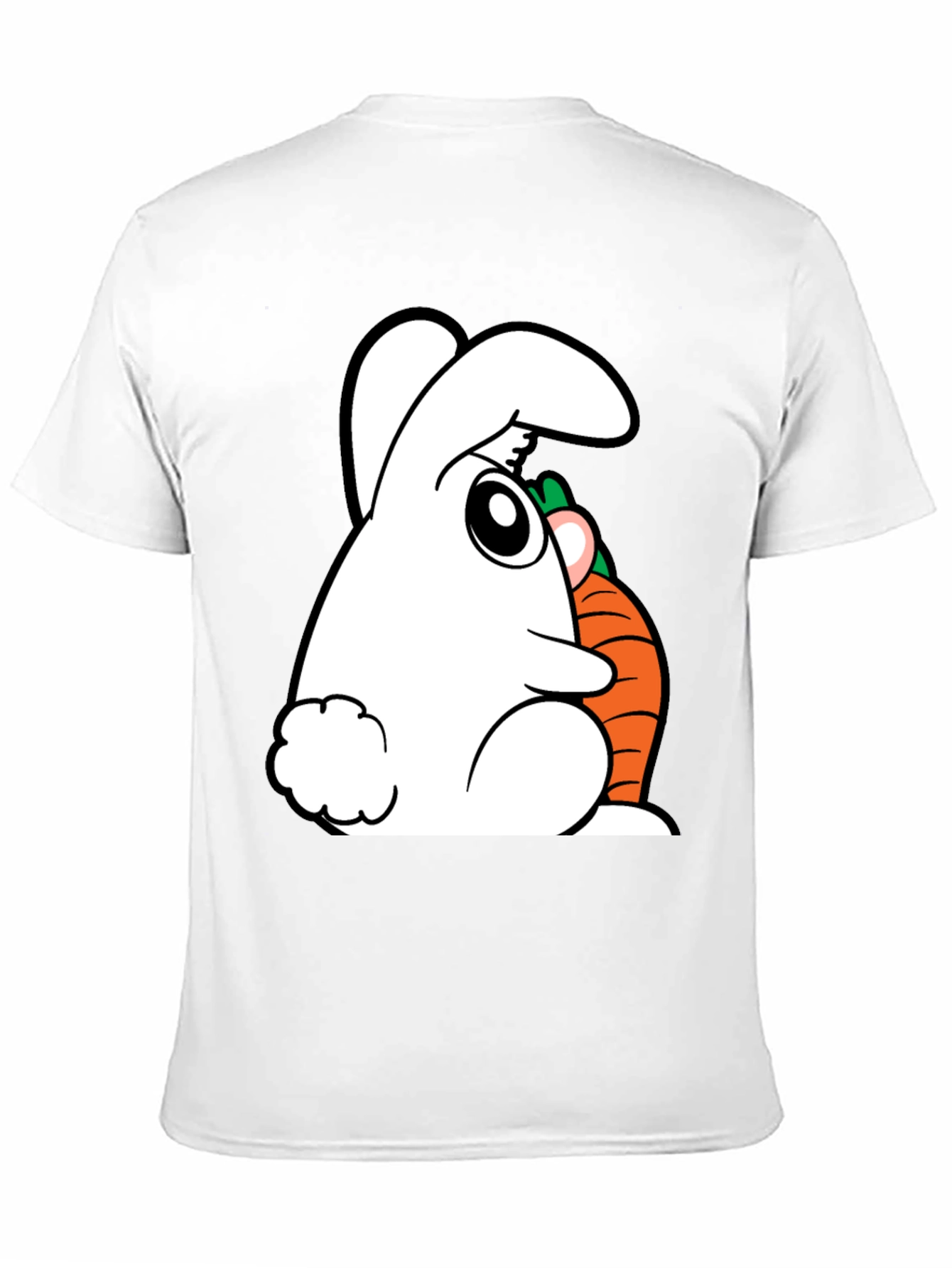 Rabbit and Carrot Graphic Tee - Black Cotton Blend